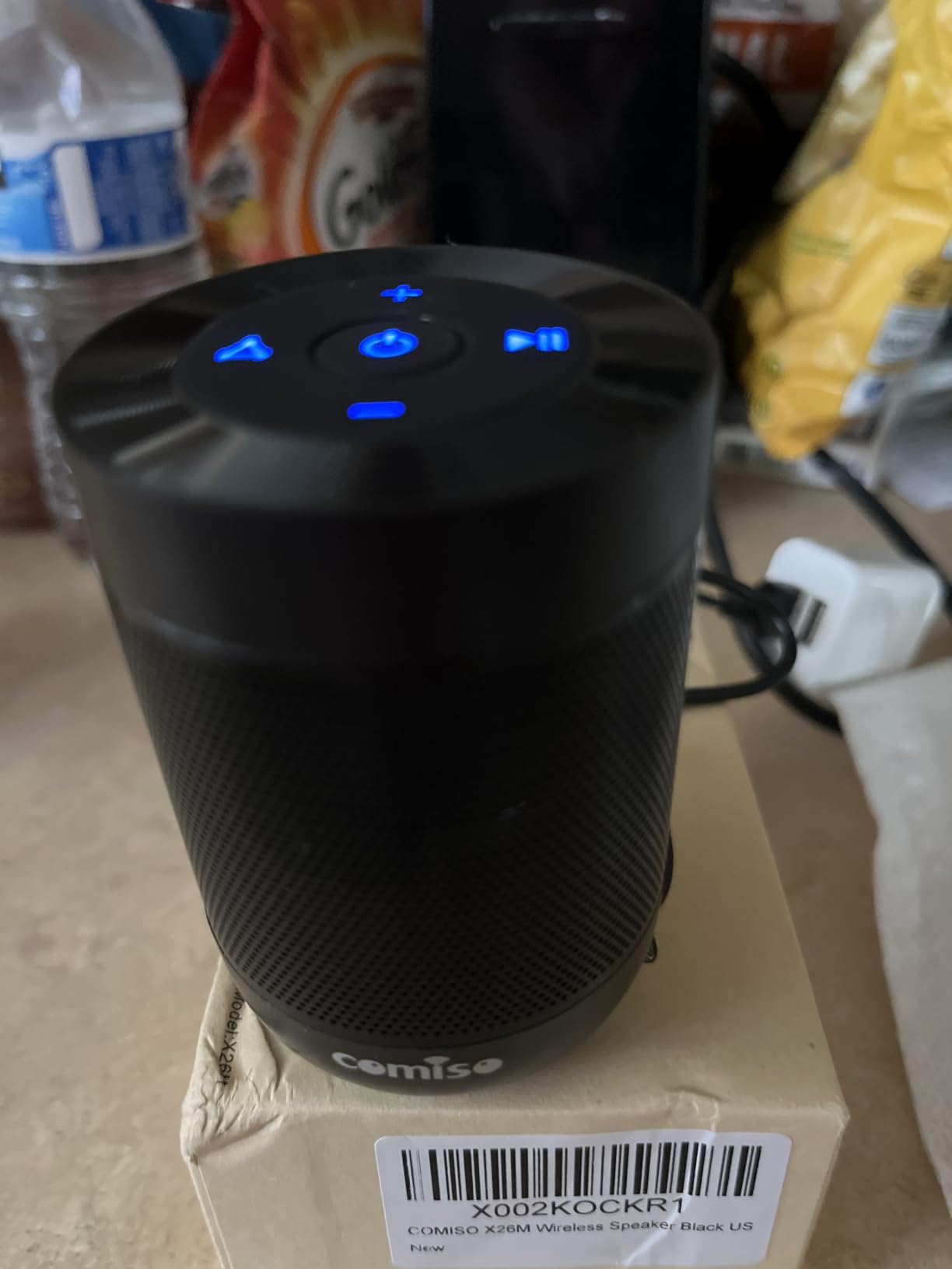 comiso Bluetooth Speaker, Portable Speaker Support TF Card, IP65 Waterproof | Small Speaker with Hands-Free Call, Crystal Clear Sound, Robust Bass, Mini Size for Travel, Kitchen, Office customer photo 2