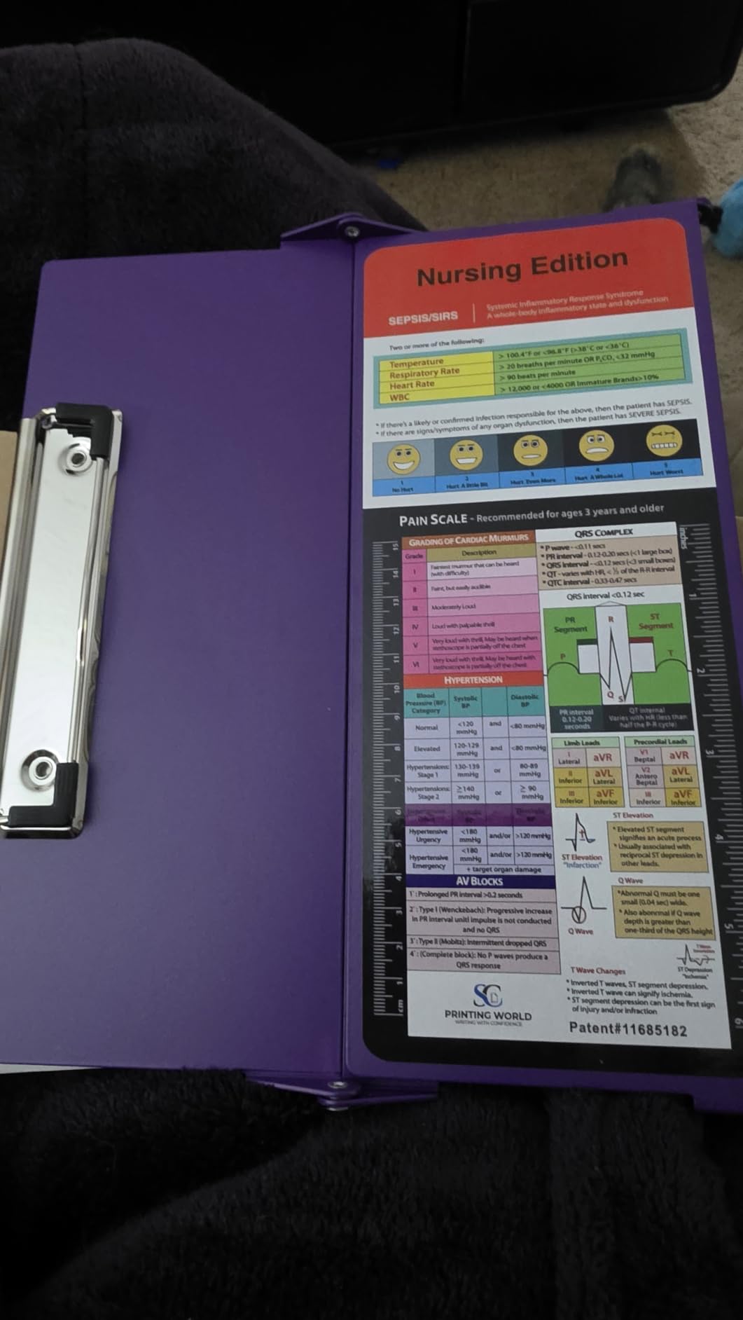 Nursing Clipboard Foldable with Medical Edition Cheat Sheets, 3 Layers Aluminum Foldable Clipboard for Nursing, Notepad for Students, Nursing School Essentials (Black) customer photo 1