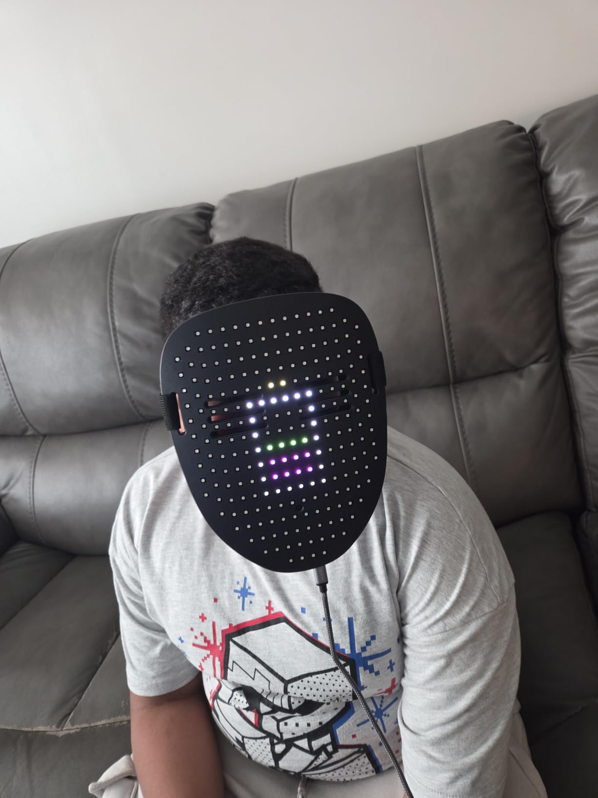 Depointer Life LED Mask Gesture Sensing Light up Mask, USB-C Rechargeable, Cool Gifts for Kids customer photo 1