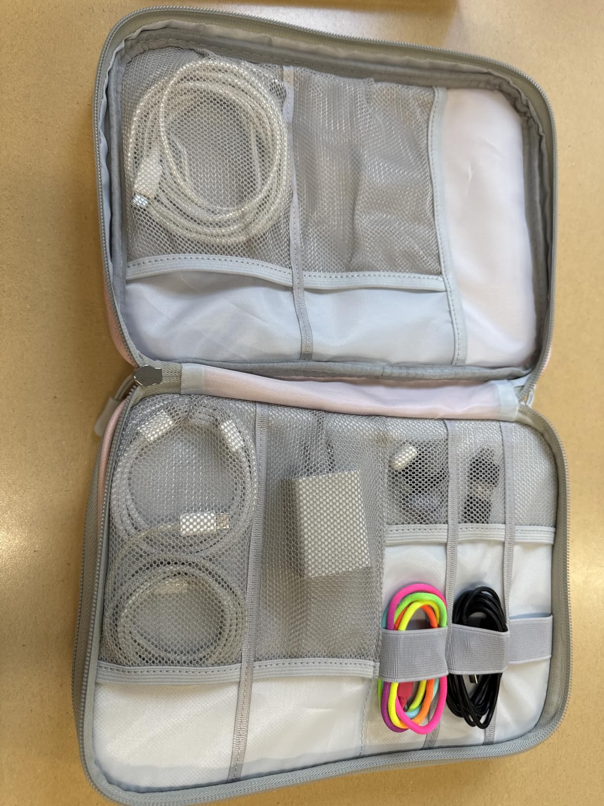 FYY Electronic Organizer - Waterproof Double-Layer Travel Tech Pouch for Cords, Chargers and Accessories customer photo 1