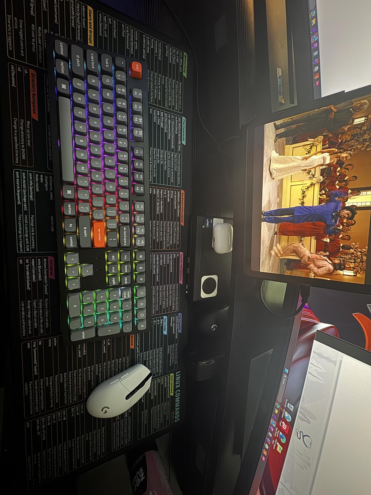 Pixiecube Linux Commands Line Mouse pad - Extended Large Cheat Sheet Mousepad. Shortcuts to Kali/Red Hat/Ubuntu/OpenSUSE/Arch/Debian/Unix Programmer customer photo 2