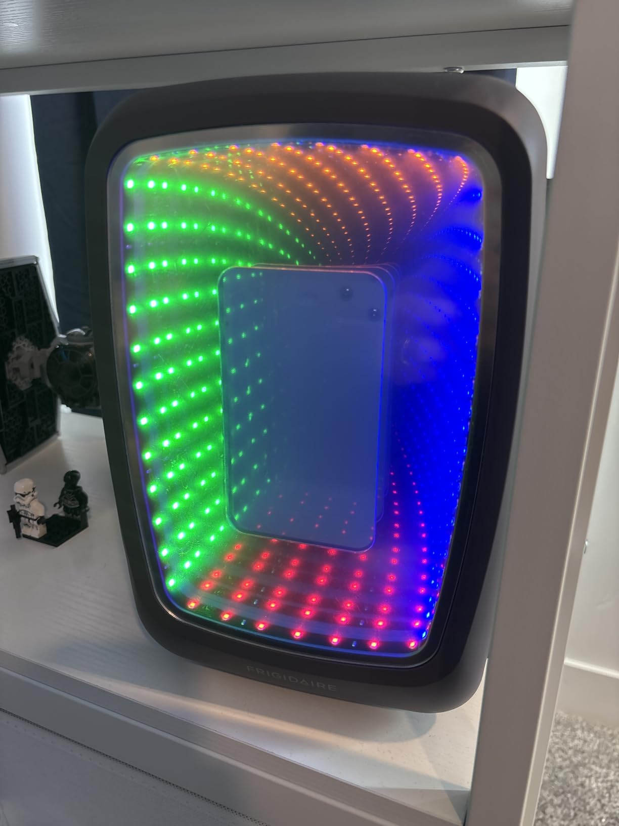 Frigidaire Gaming Light Up Mini Beverage Refrigerator, 6 Can, 4 Liters, Cooler with LED Lights customer photo 2