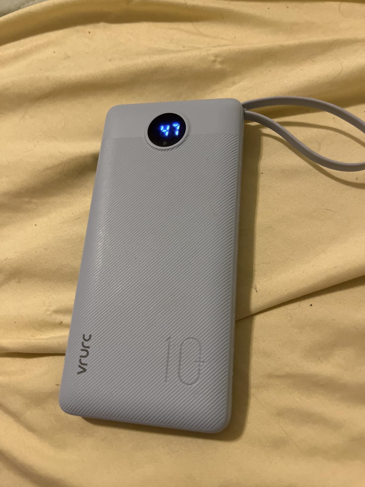 VRURC Portable Charger Power Bank, Built-in 4 Cables & 2 Ports, 10000mAh Slim Battery Pack with LED Display - Pink customer photo 1