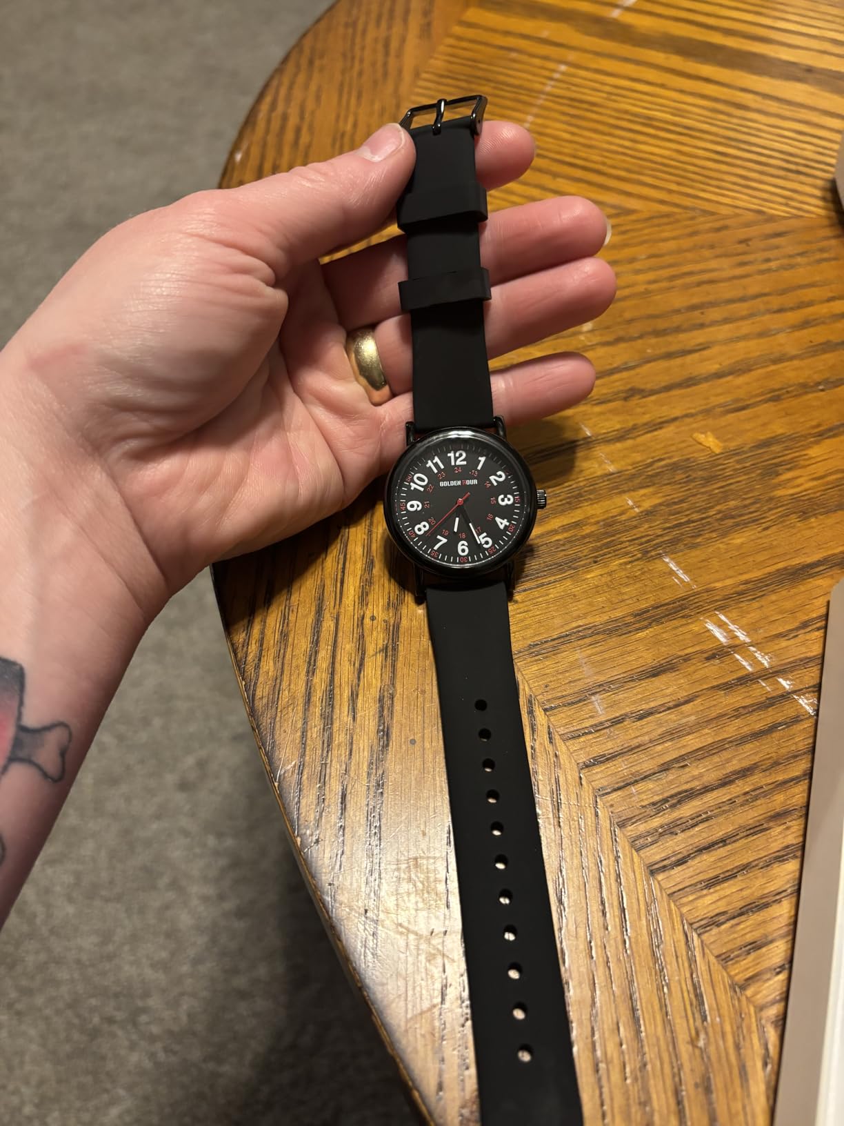 GOLDEN HOUR Waterproof Nurse Watch for Medical Professionals - Military Time, Luminous Easy Read Dial, Second Hand customer photo 2