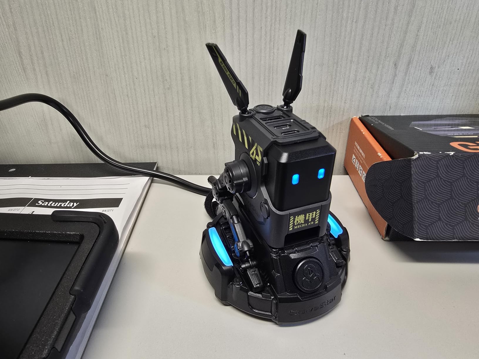 GRAVASTAR 65W GaN Robot USB-C Charger with 3 Ports | Futuristic Robot-Inspired Design, Fast Charging customer photo 2