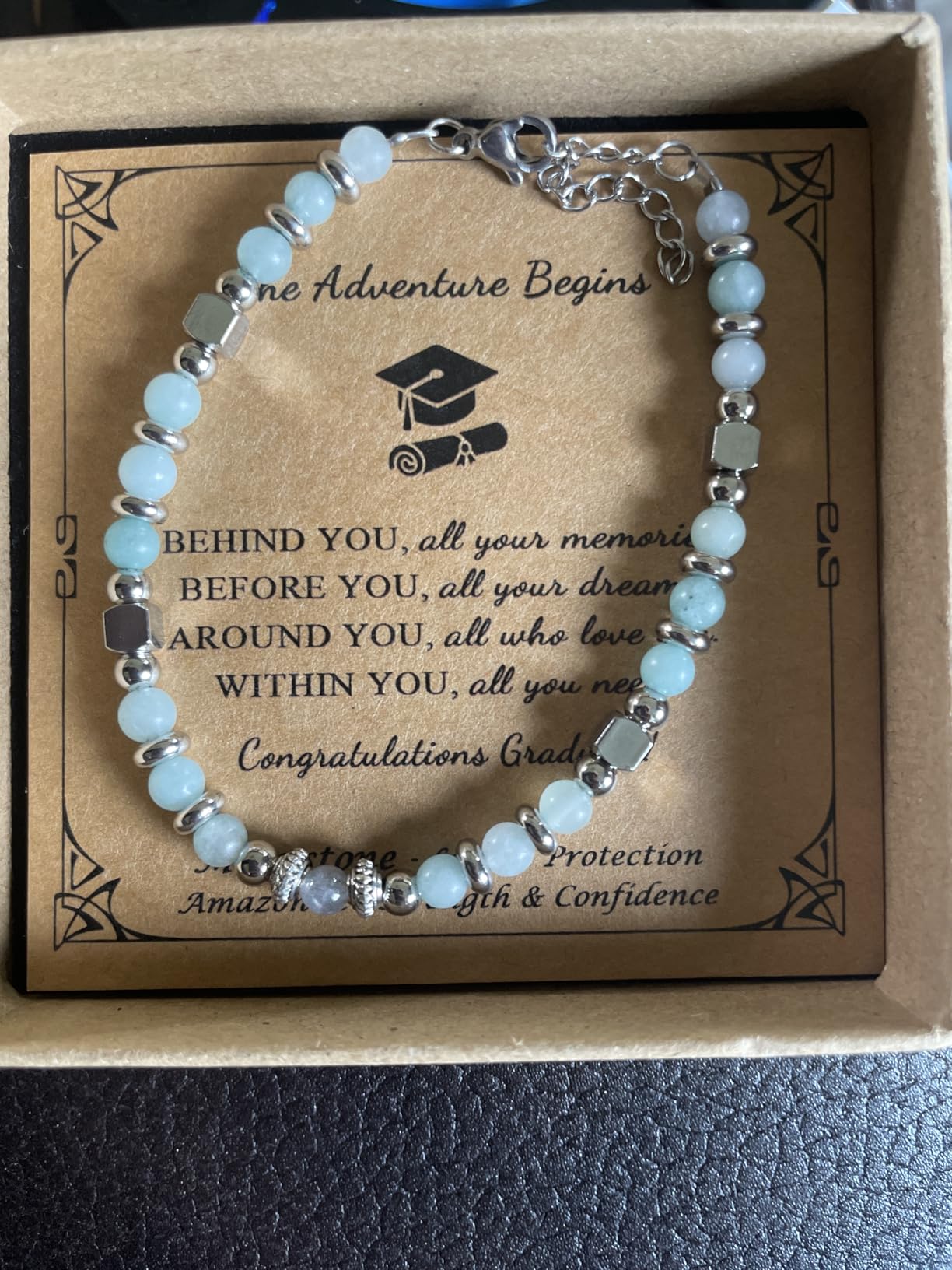 Gifts for Women Moonstone Bracelet - Amazonite Stone Bracelets customer photo 1