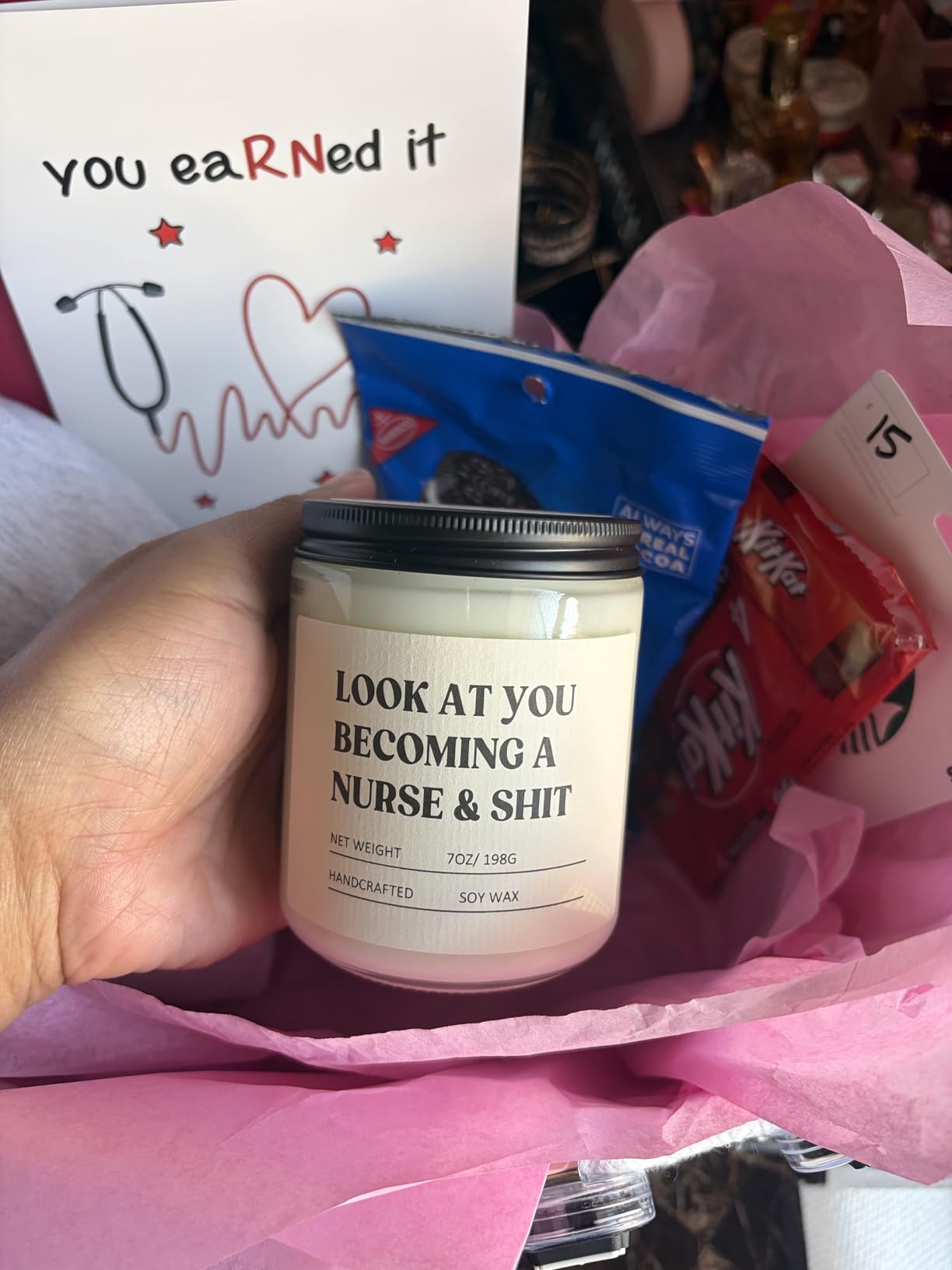 Craftique Nurse Gifts for Women Men - Funny Nurse Candle, Nursing School Graduation Gift customer photo 1
