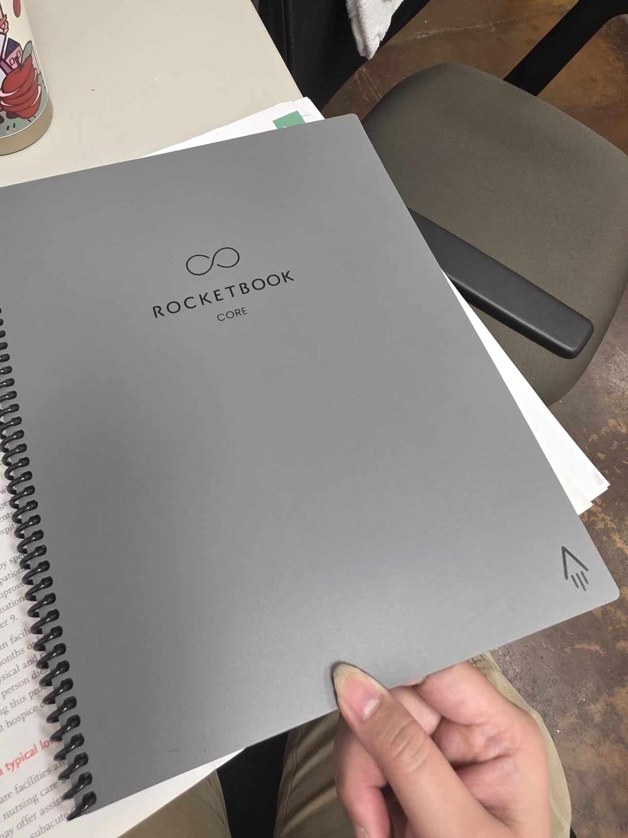 Rocketbook Core Reusable Smart Notebook, Letter Size 8.5x11, Gray | Lined Pages For School Work and Creative Projects, Includes Pen and Towel customer photo 2