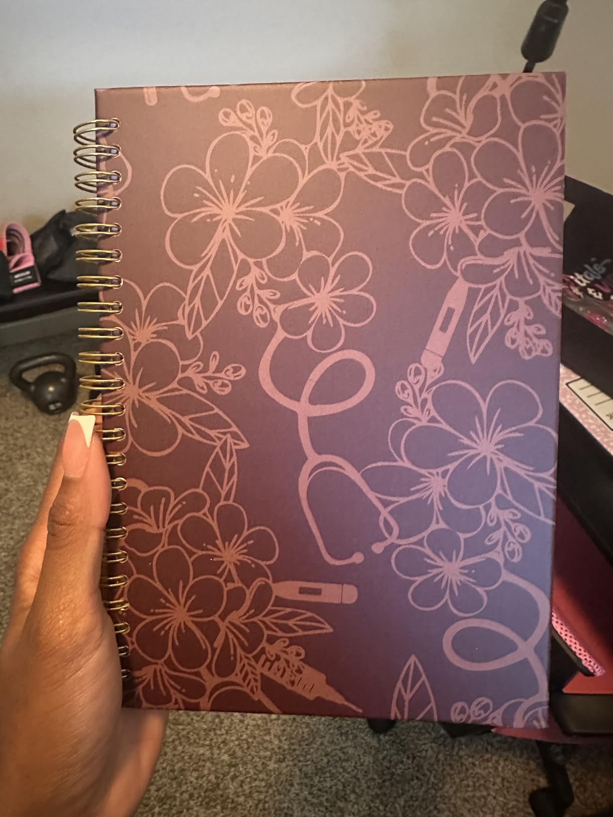 Lacama Nurse Gifs for Women Nurse Notebook,Nurse Appreciation Gifts, Nursing Student Graduation Gifts, Nurses Week Gifts, 160 Pages, A5 Stethoscope Flower Spiral Notebook, Office School Supplie customer photo 2