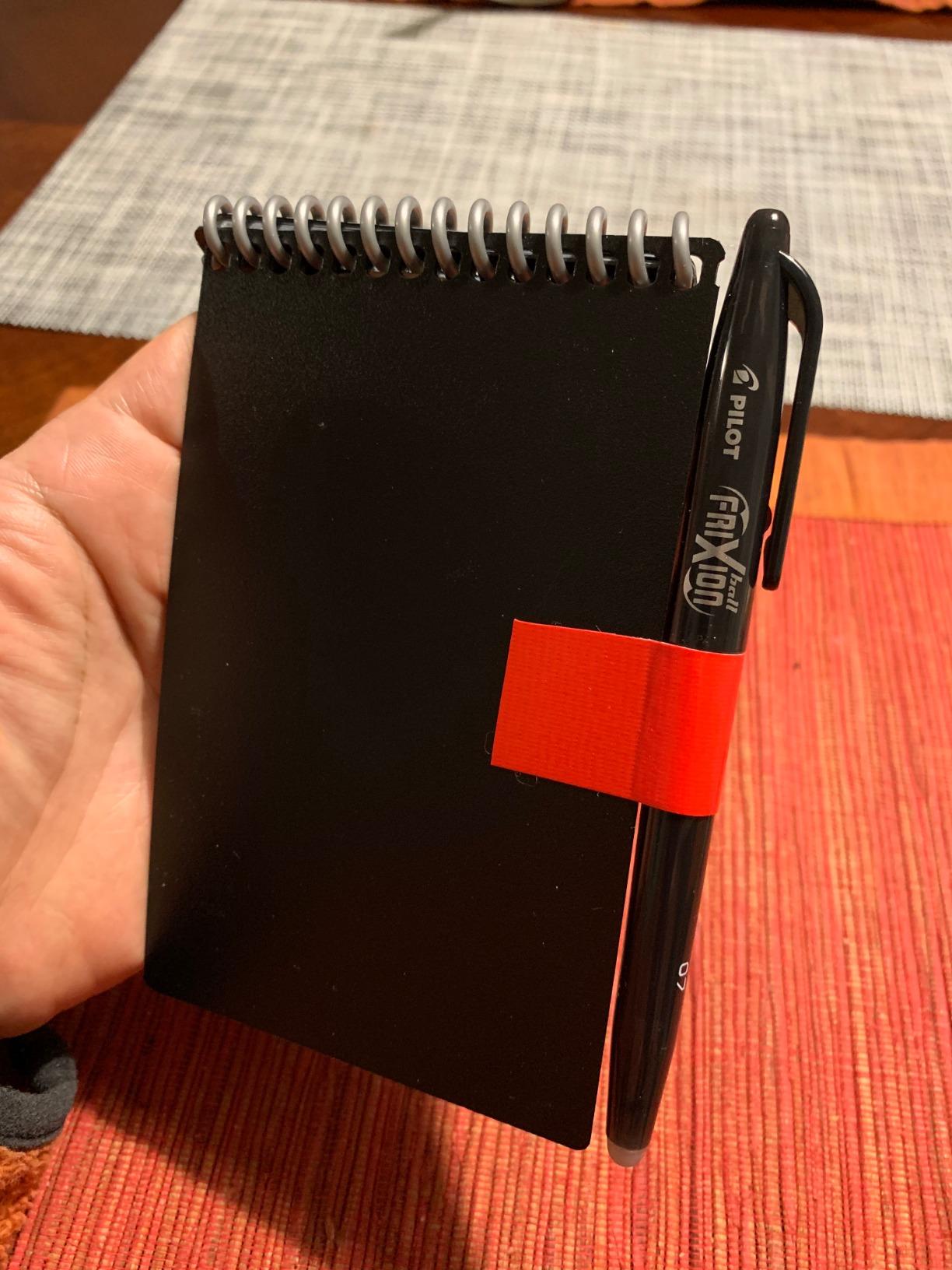 Rocketbook Mini Reusable Smart Notepad, Dotted Pages, 3.5x5.5, Gray | Pocket Size On-The-Go Notebook for Quick Note Taking, Includes Pen and Towel customer photo 2