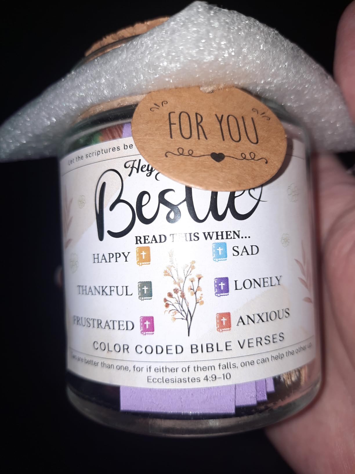 Graduation Bible Verses Jar with Grad Cap and Meaningful Cards, 2026 Graduation Gift for Him Her, Cute Congrats Class Middle High School College Congrats Grad Decor customer photo 1
