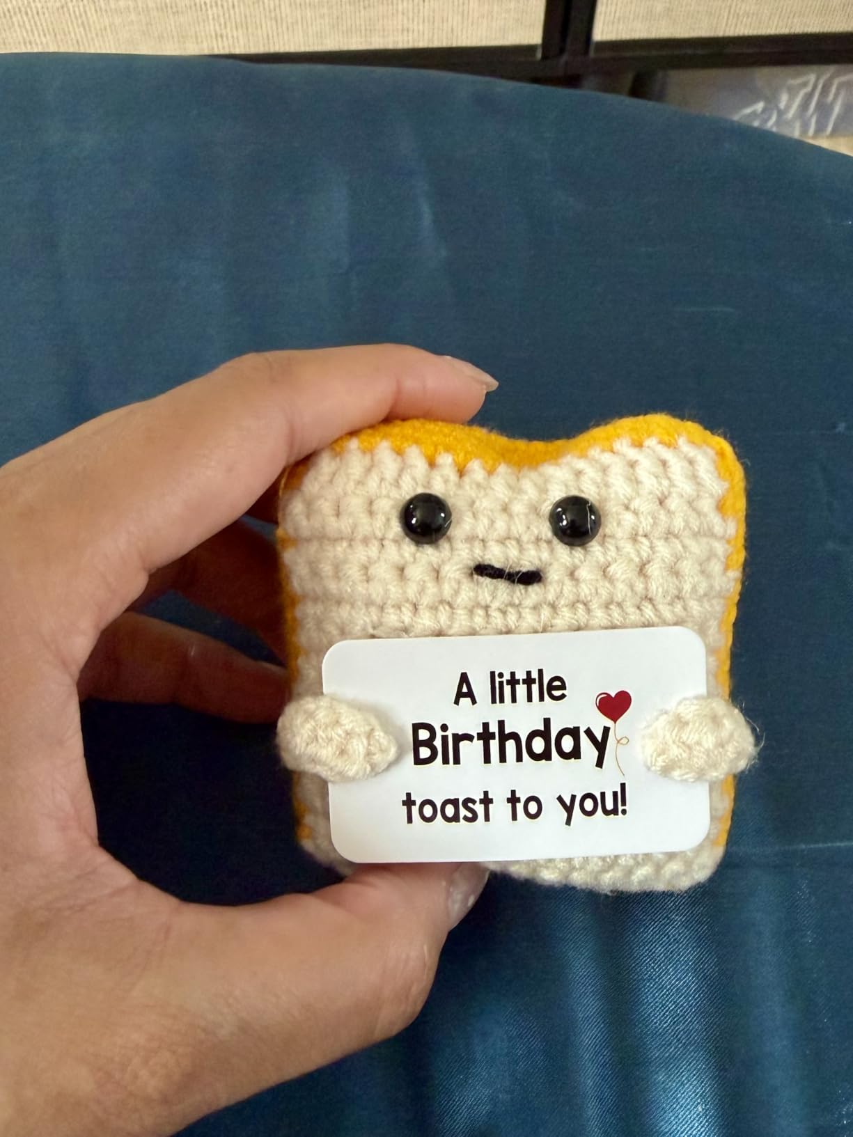 2026 Graduation Gift for College, Highschool Funny Graduation Decoration Crochet Toast Plush You DID IT Card for Her Him Students Masters Phd - Congrats Grad Party Gifts for Daughter Son customer photo 2