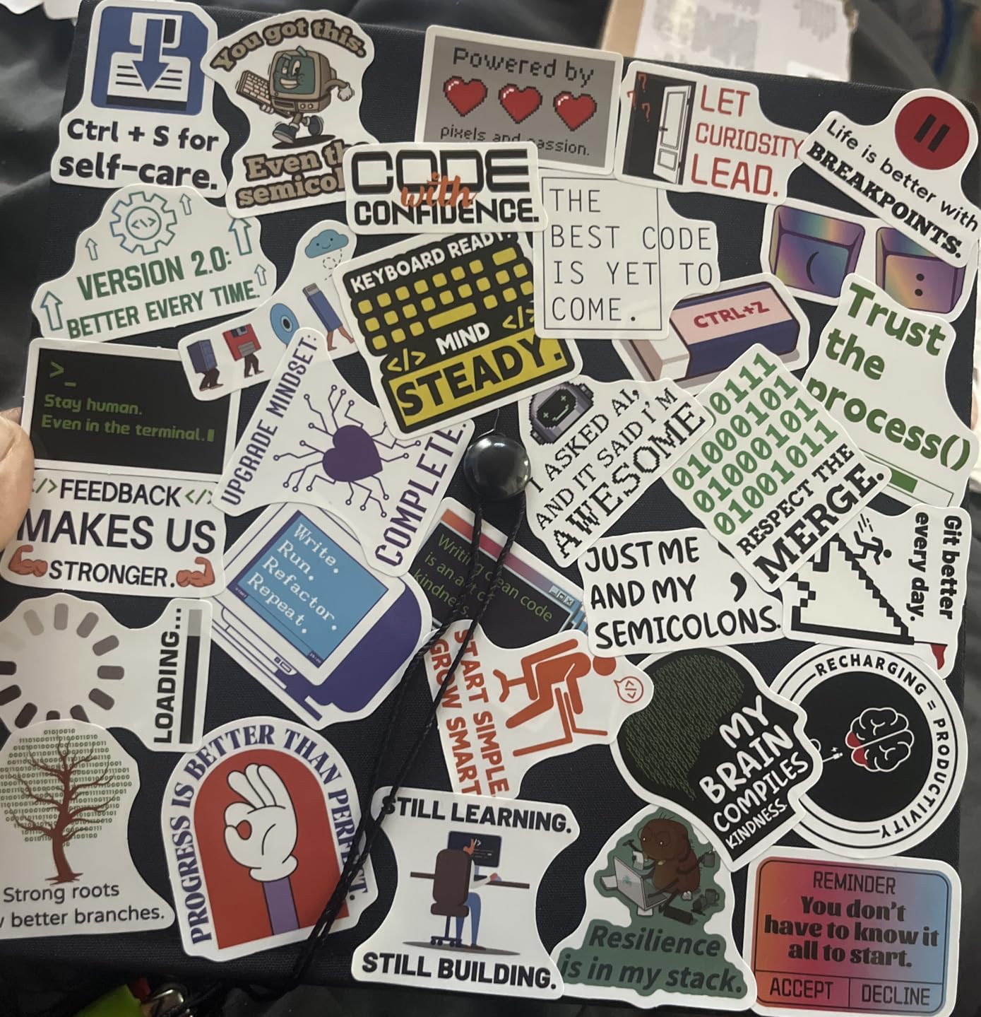 200PCS Programming Stickers, Coding Vinyl Decals | Computer Science Gift, Tech Decals, for Developers Programmers Engineers Geeks, for Laptop Water Bottle Notebook customer photo 1