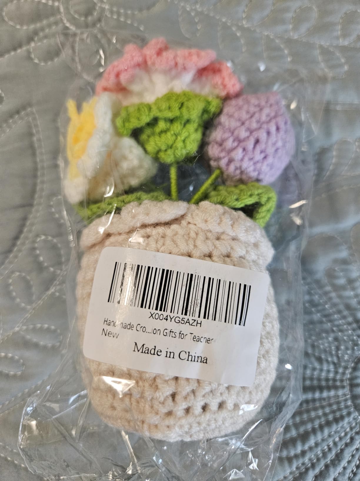 Teacher Appreciation Gifts, Thank You Teachers Gift, End of Year Teacher Gifts, Graduation Birthday Retirement Gift for Teachers Mentor Coworker Boss, Cute Handmade Crochet Carnations 3 Flowers Doll customer photo 1