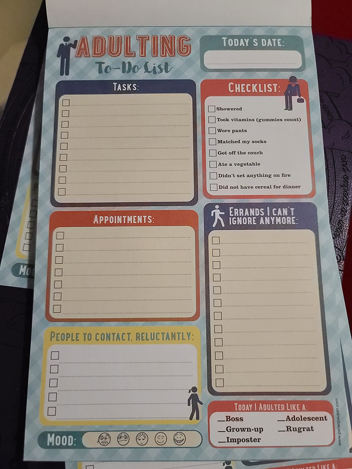 Adulting Note Pad (To Do List) customer photo 2