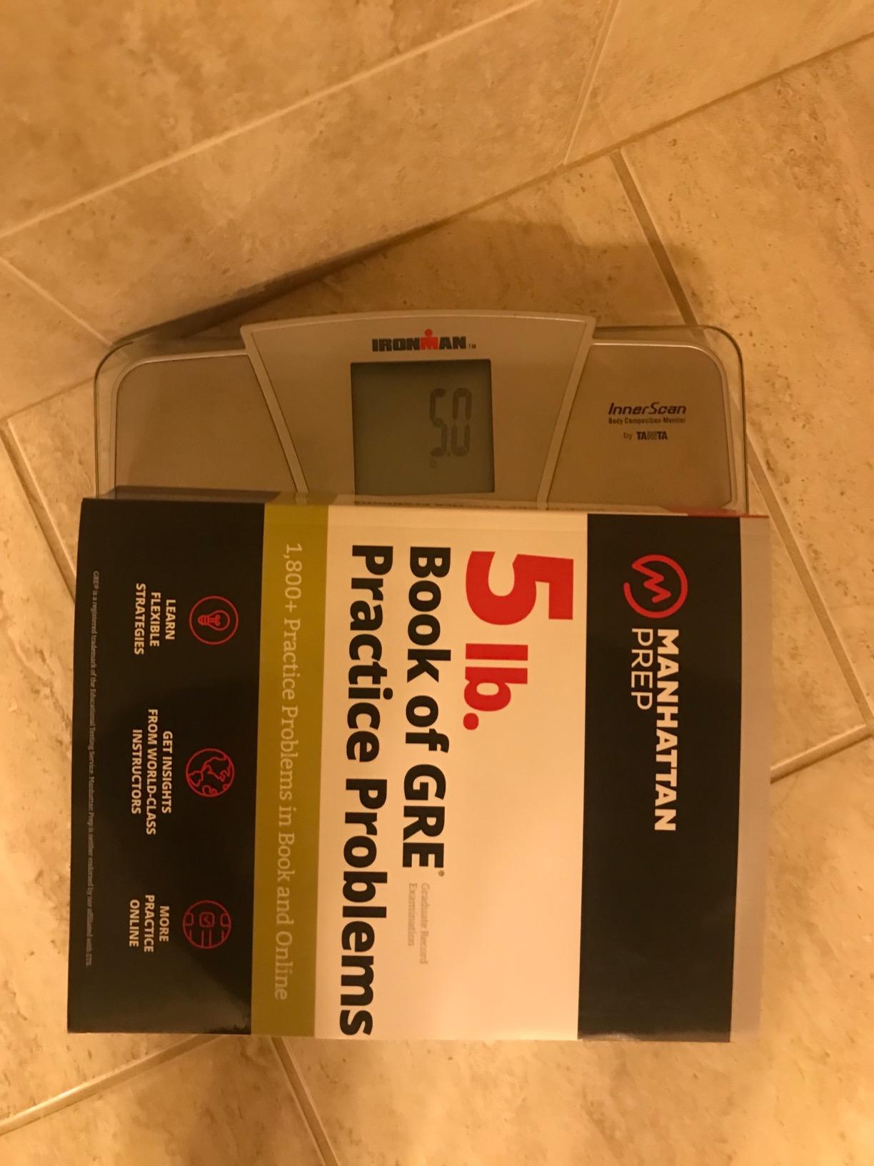 5 lb. Book of GRE Practice Problems: 1,400+ Practice Problems in Book and Online (Manhattan Prep 5 lb) customer photo 2