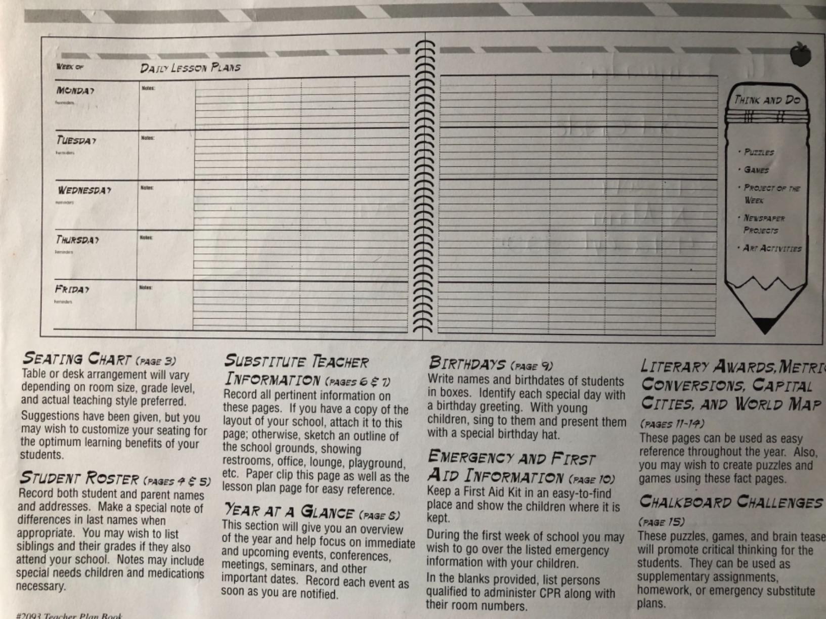 Chalkboard Teacher Plan Book customer photo 1