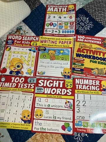 Kindergarten Big Workbook Ages 5 -6: 220+ Activities, Writing, Phonics, Reading & Language Arts, Counting and Math (Gold Stars Series) customer photo 2