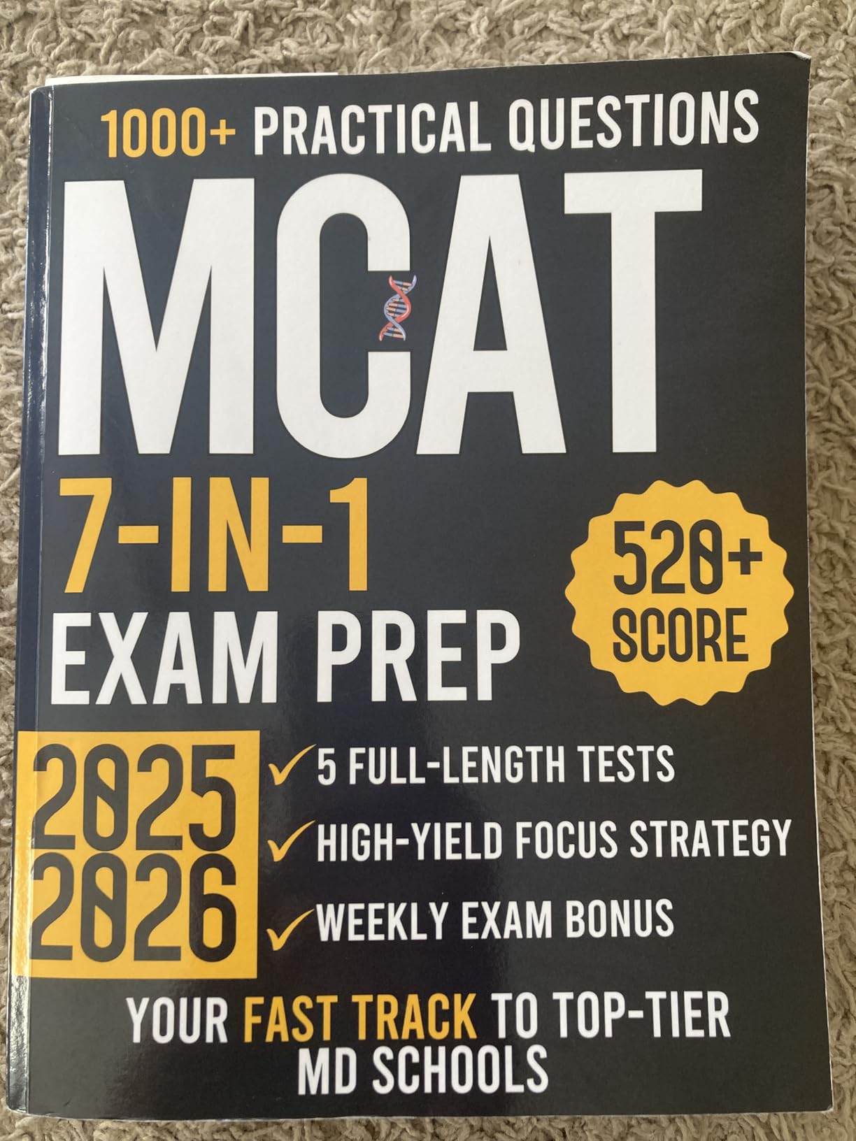 MCAT Exam Prep: The All-in-One Complete Guide with 5 Full-Length Practice Tests, 1000+ Questions, and a High-Yield Topics Strategy to Conquer the MCAT | The Fast Track to Top-Tier MD Schools customer photo 1