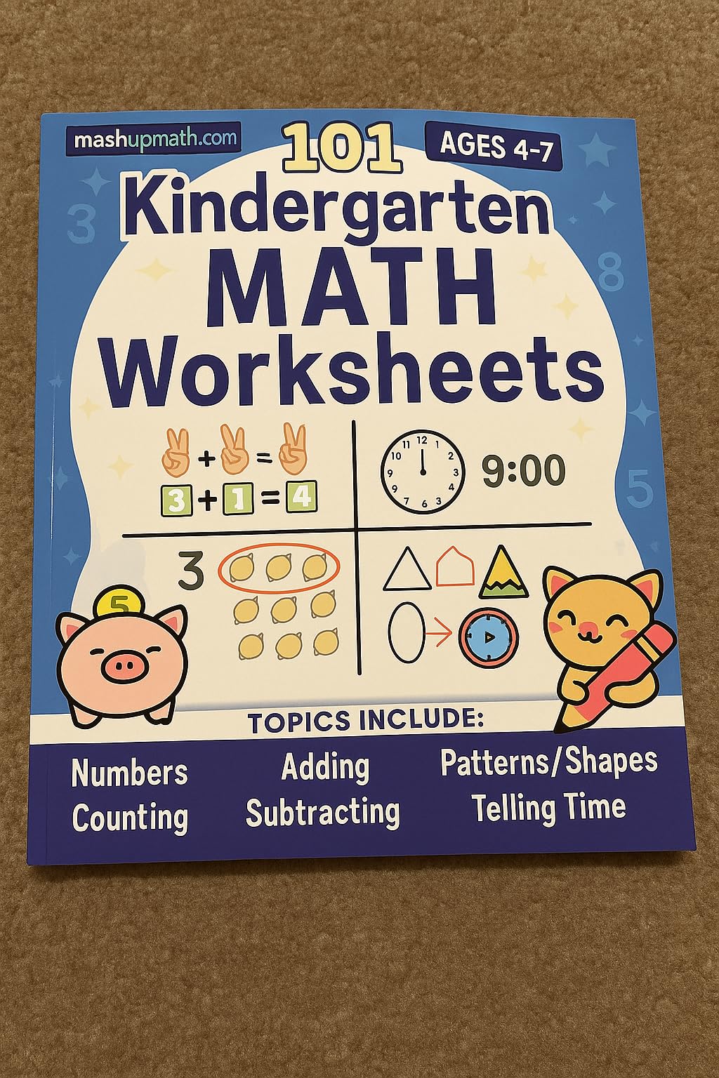 Kindergarten Math Workbook: Kindergarten and 1st Grade Workbook Age 5-7 | Homeschool Kindergarteners | Addition and Subtraction Activities + Worksheets customer photo 2