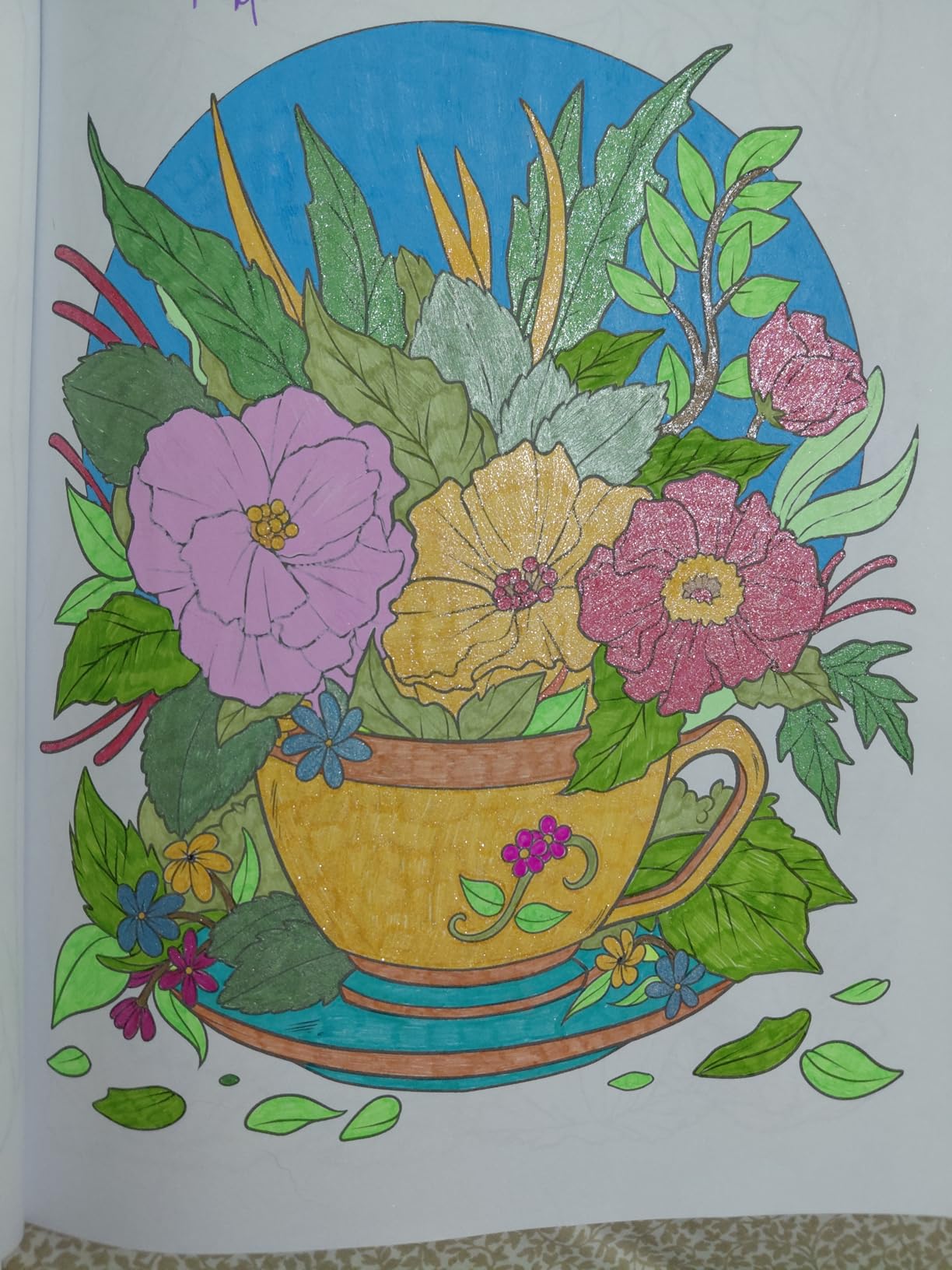 Stress Relief: Adult Coloring Book with Animals, Flowers, Fantasy, and More for Mindfulness and Relaxation customer photo 1