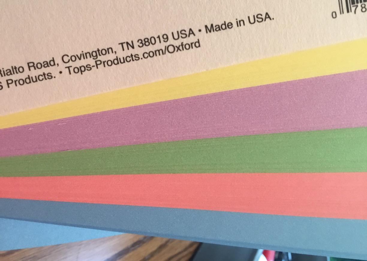 Oxford Index Cards, Assorted Colors, 5