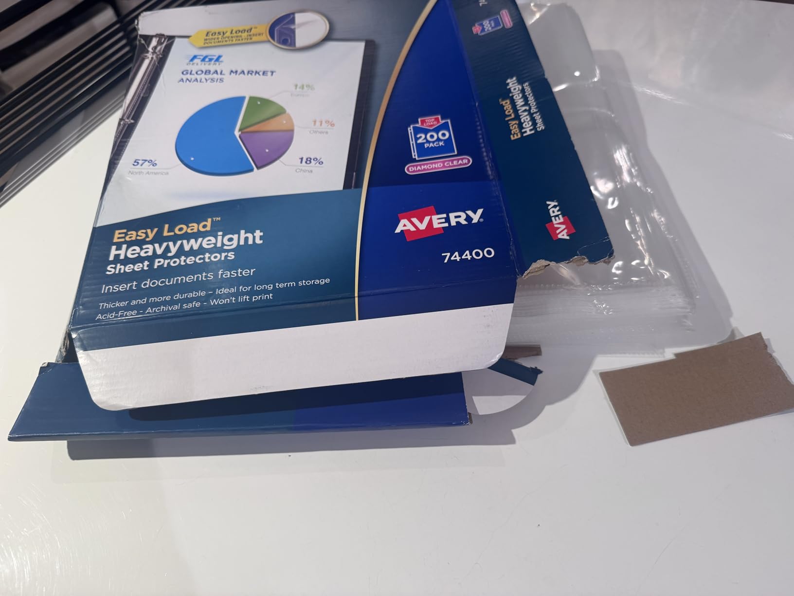 Avery Diamond Clear Heavyweight Sheet Protectors, Easy Load, 200 Document Protectors (74400) customer photo 1