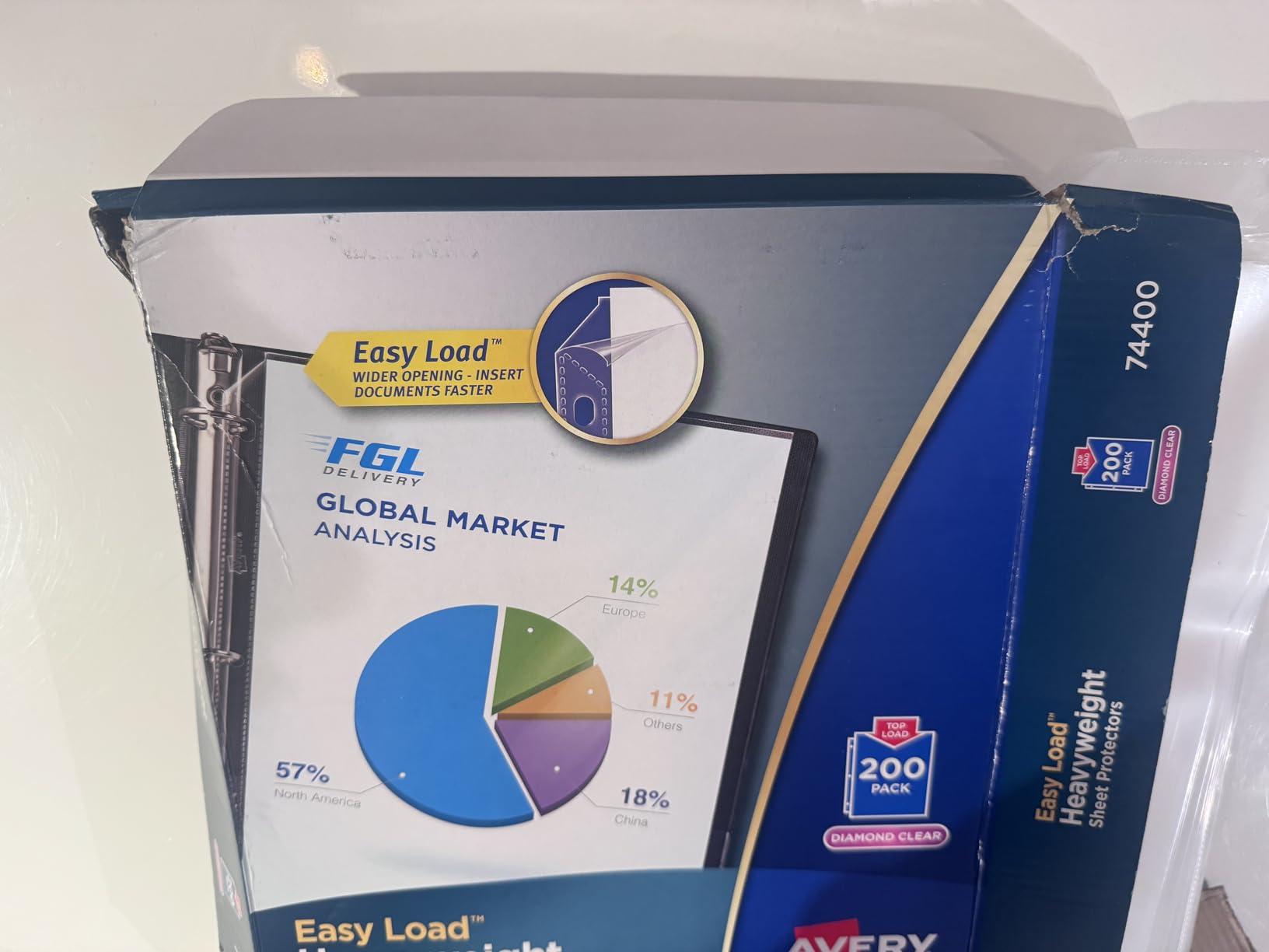 Avery Diamond Clear Heavyweight Sheet Protectors, Easy Load, 200 Document Protectors (74400) customer photo 2