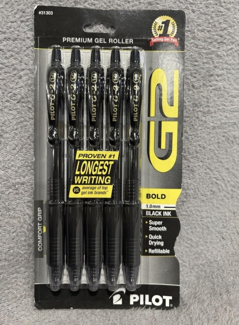 PILOT G2 Premium Rolling Ball Gel Pens, 1.0mm, Black Ink, 12-Pack customer photo 1