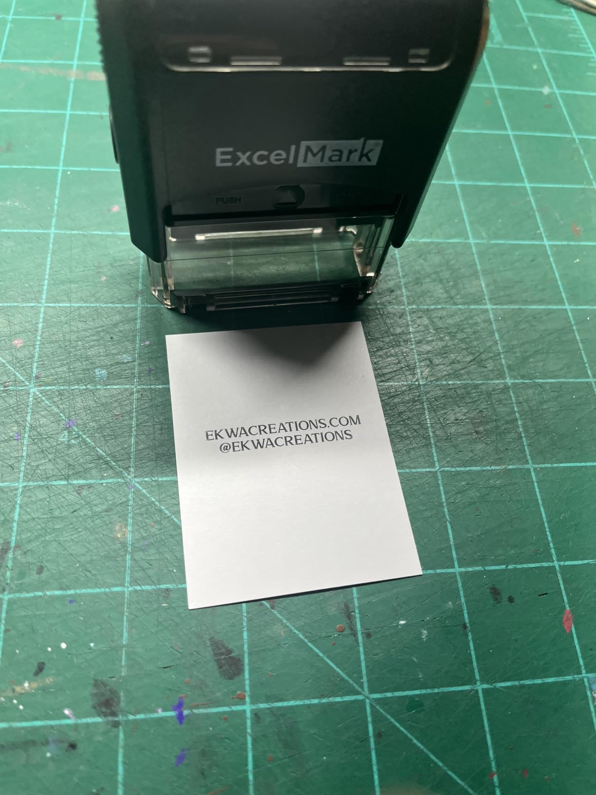 ExcelMark Custom Stamp - Clear & Crisp Impressions - Personalized Self-Inking Rubber Stamp - Use for Address Stamp and More (Small) customer photo 2