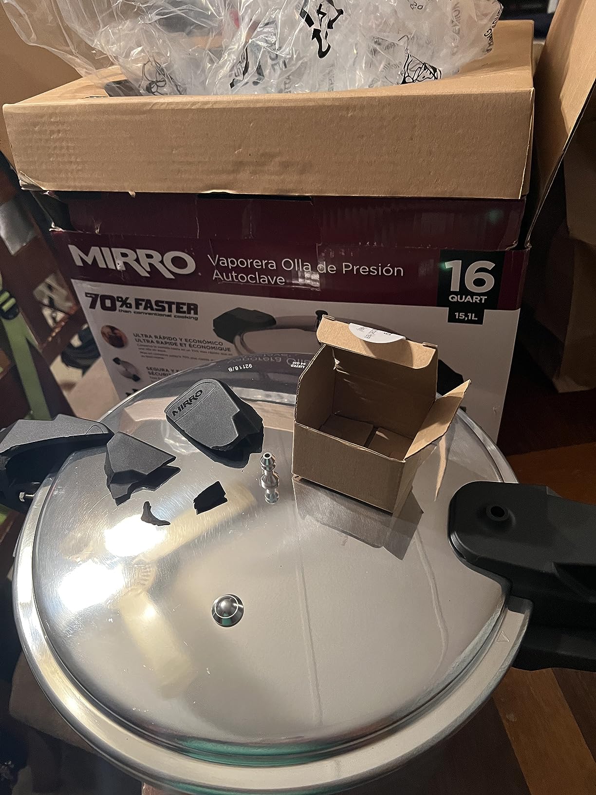 Mirro 7114000228 92116 Polished Aluminum 5 / 10 / 15-PSI Pressure Cooker / Canner Cookware, 16-Quart, Silver customer photo 2