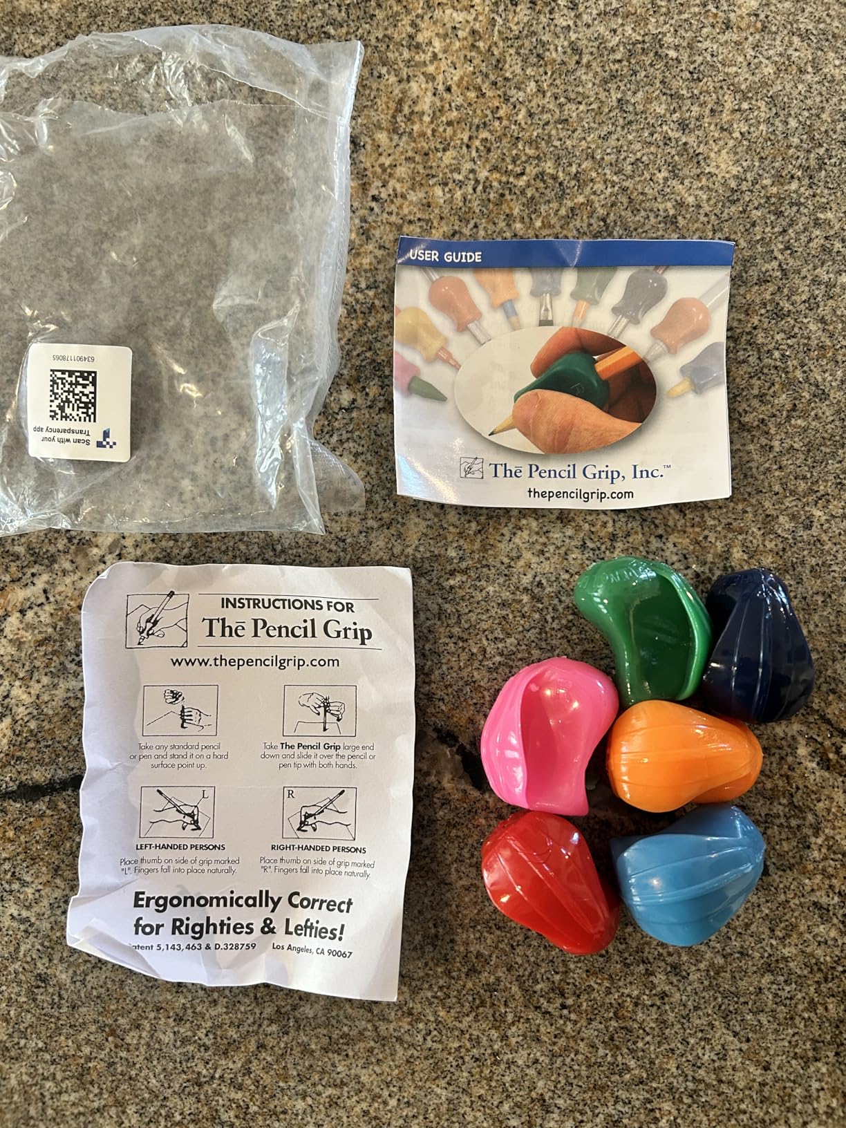 The Pencil Grip Pencil Grips, The Crossover Grip, Ergonomic Writing Aid For Righties And Lefties, Colorful Pencil Grippers, Assorted Classic Colors, 6 Count - TPG-17806 customer photo 2