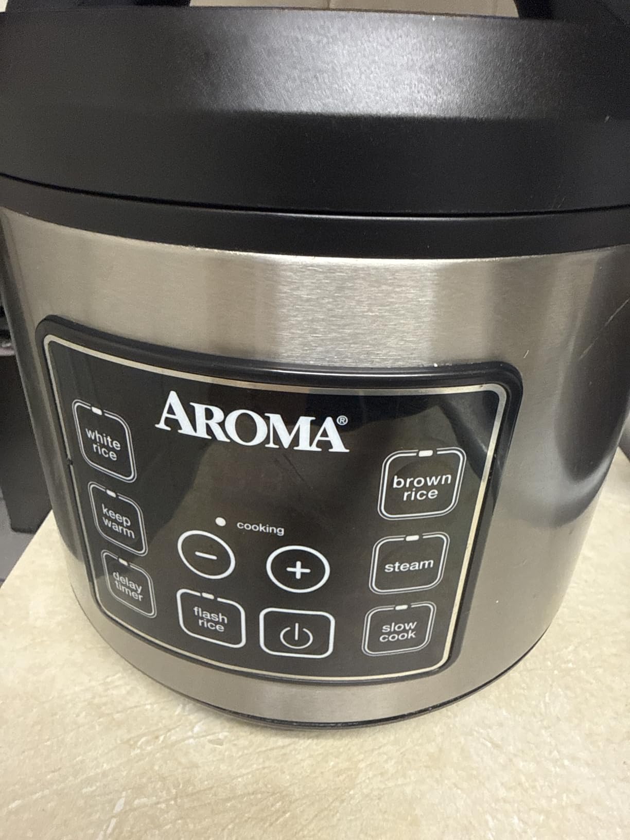 Aroma Housewares 20 Cup Cooked (10 cup uncooked) Digital Rice Cooker, Slow Cooker, Food Steamer, SS Exterior (ARC-150SB), Black customer photo 2