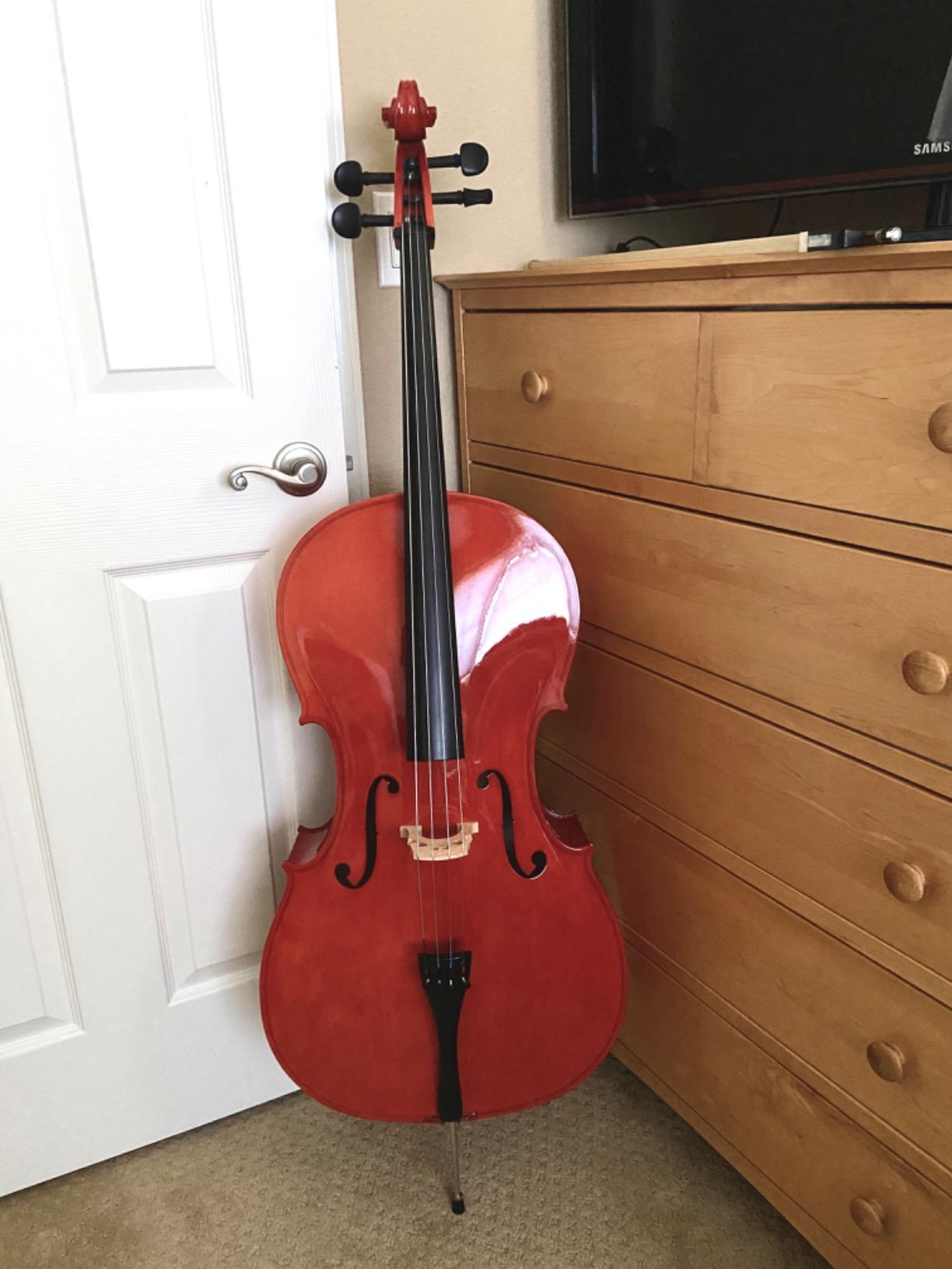 Cecilio 4/4 Full Size Beginner Acoustic Cello Set with Portable Bag, Bow, Rosin, Stand for School Orchestras & Performances customer photo 2