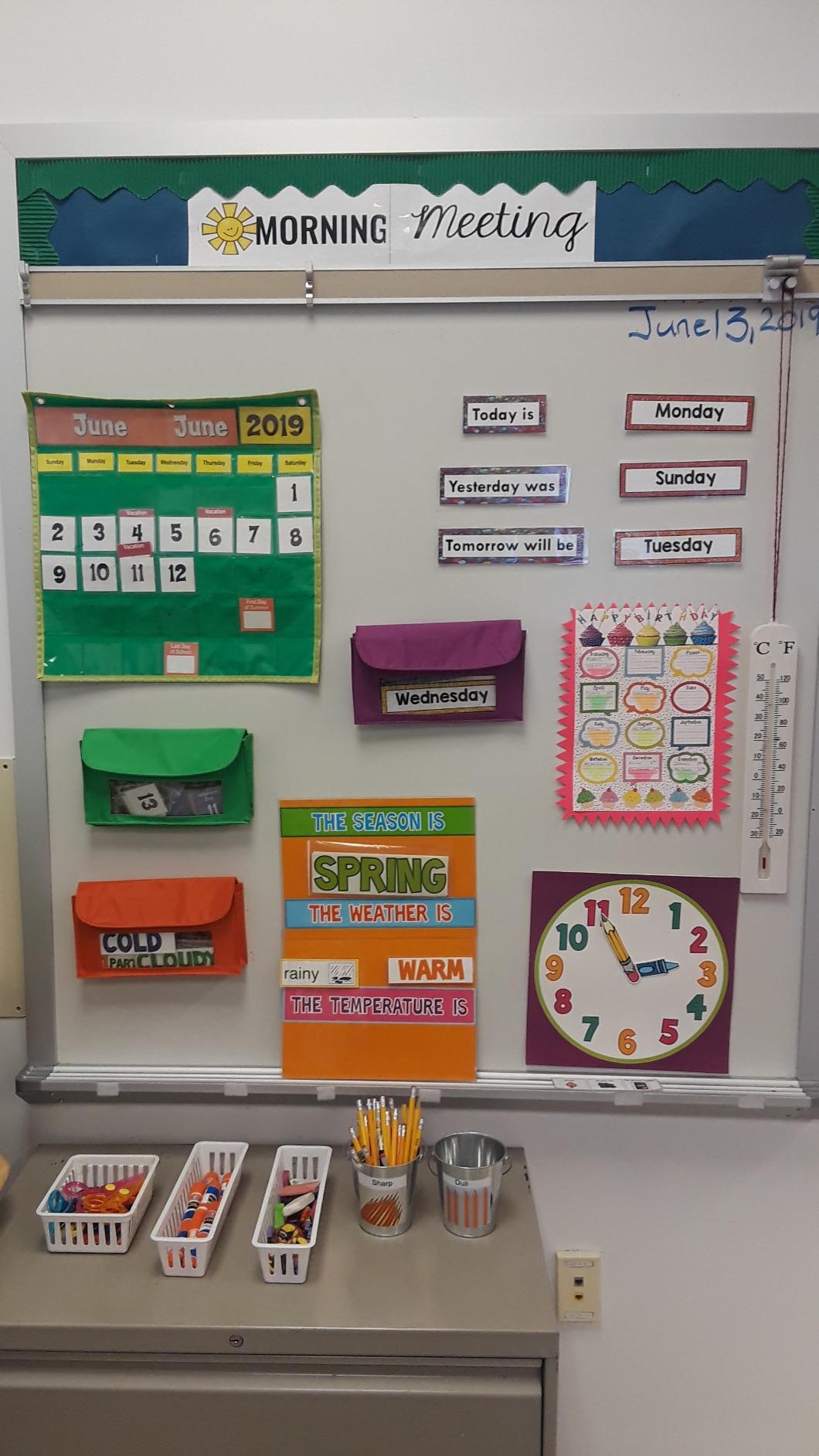 Learning Resources Magnetic Storage Pockets - Classroom Organization Planner, Homeschool Storage, Pencil and Pen Stationery Holder, Teacher Back to School Supplies customer photo 2