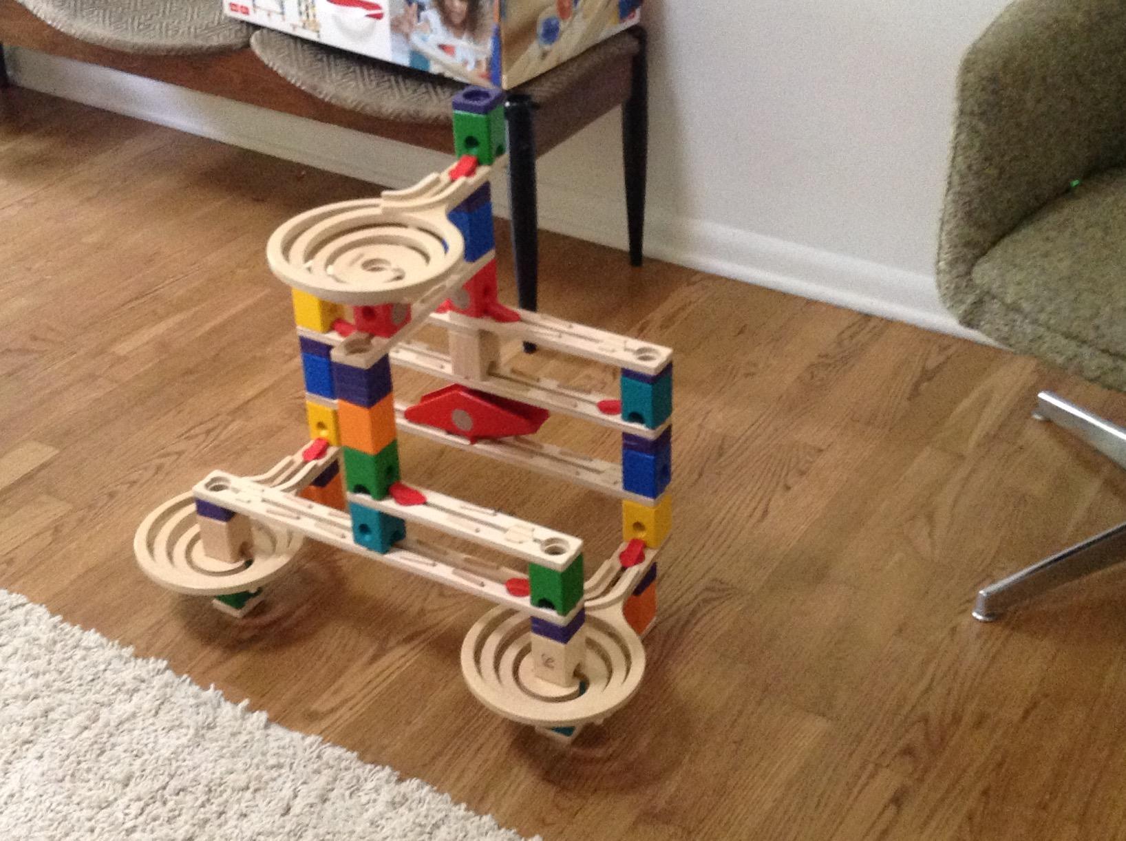 Hape Wooden Quadrilla Marble Run Vertigo Construction with Instruction| 134-PIECE STEM Educational Learning Toys for Kids customer photo 1