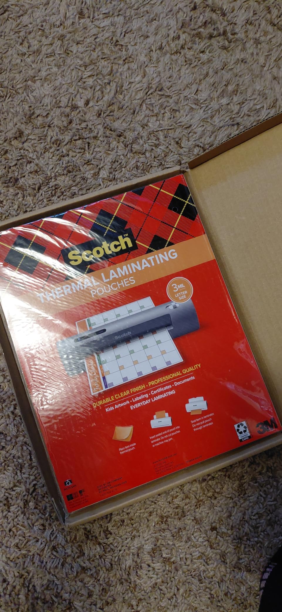 Scotch Thermal Laminating Pouches, 200 Count, Clear, 3 mil. | Ideal Office or School Supplies, Fits Letter Sized Paper (8.9 in. x 11.4 in.) customer photo 2