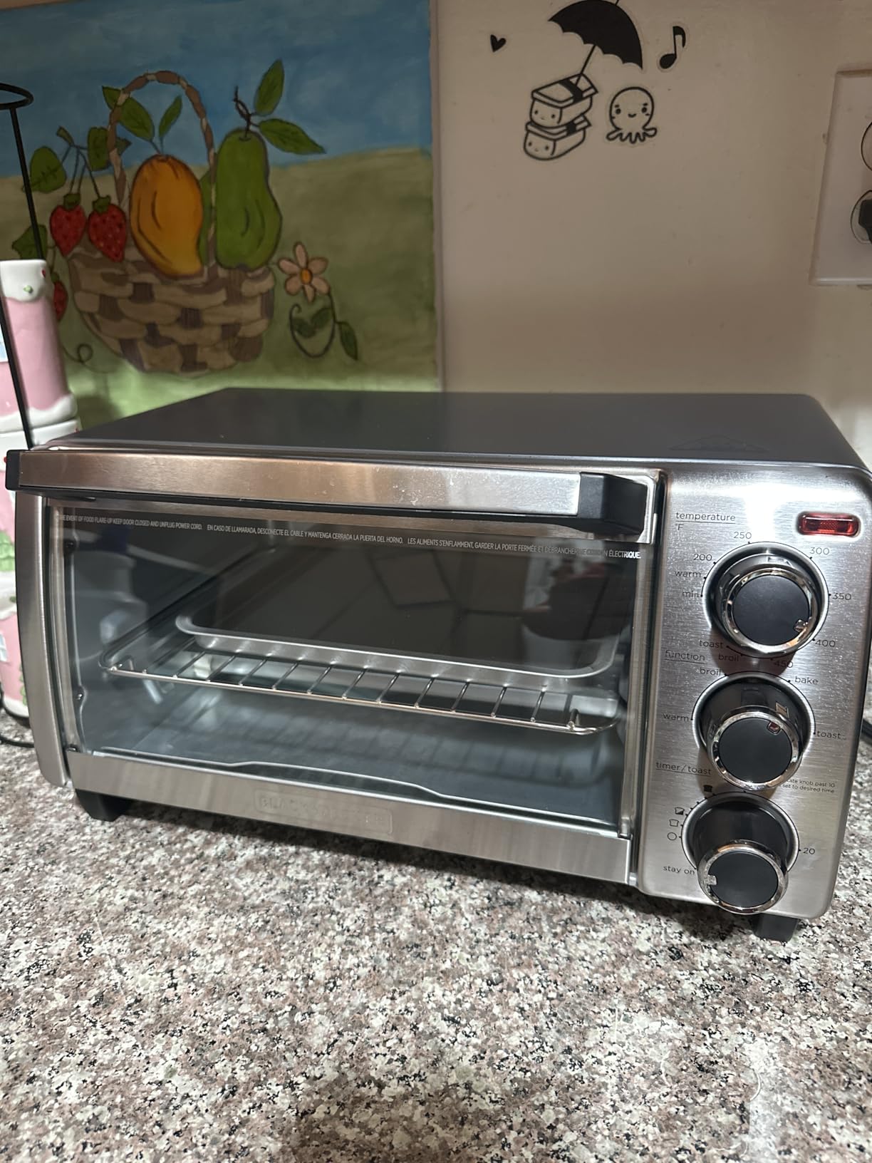 BLACK+DECKER TO1313SBD Toaster Oven, 15.47 Inch, Silver | Compact convection oven fits a 9-inch pizza with timer, stay-on function and removable crumb tray customer photo 1