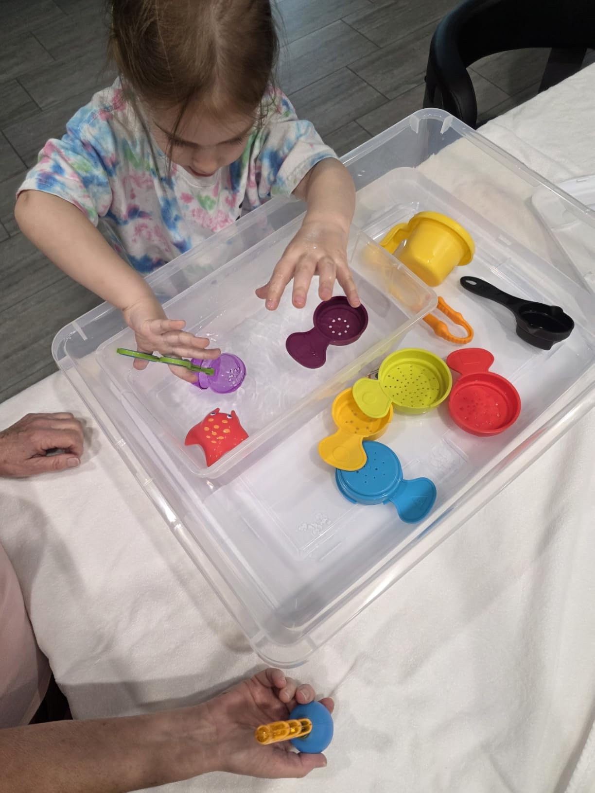 Learning Resources Helping Hands Fine Motor Tool Set Toy - Sensory Bin Sand Toys, Montessori, Plastic Tweezers, Therapy Games For Toddler, Homeschool Preschool Supplies customer photo 2