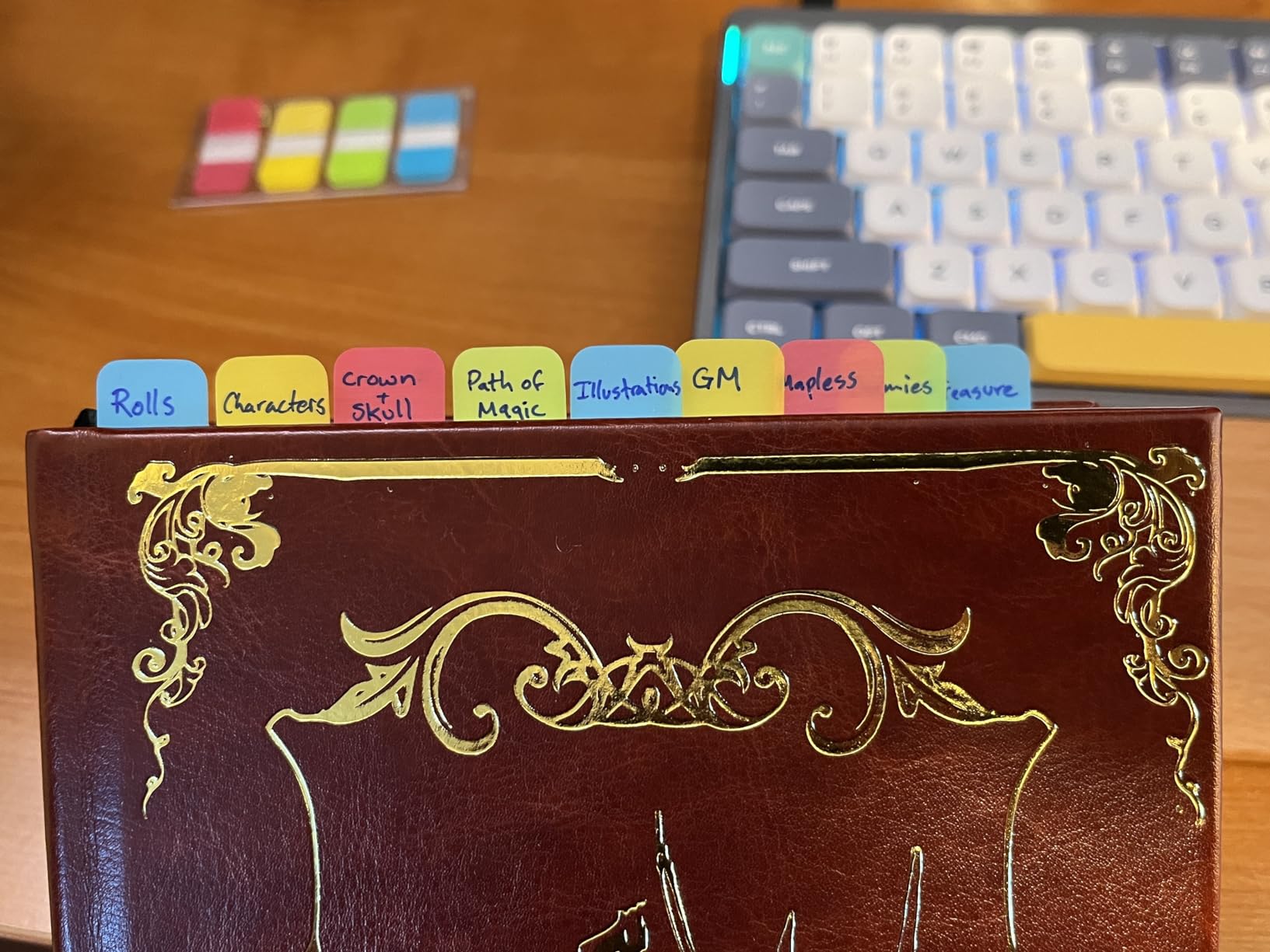 Post-it Sticky Tabs, 0.625 in x 1.5 in., 4 Pads of Book Tabs in Assorted Colors for Bookmarking, Annotating, Reading, and Reminders, Blue, Green, Yellow, and Red Colors (40 Total Count) customer photo 2