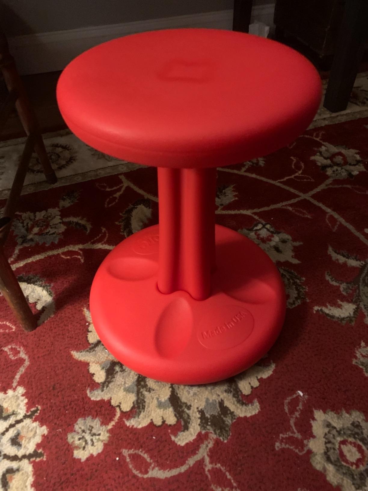 Kore Kids Wobble Stool, Flexible Seating, Ages 6-7, 14in, Purple | Wiggle chair for classroom and home boosts focus, improves posture, and provides an energy outlet; anti-tip base; Made in USA customer photo 2