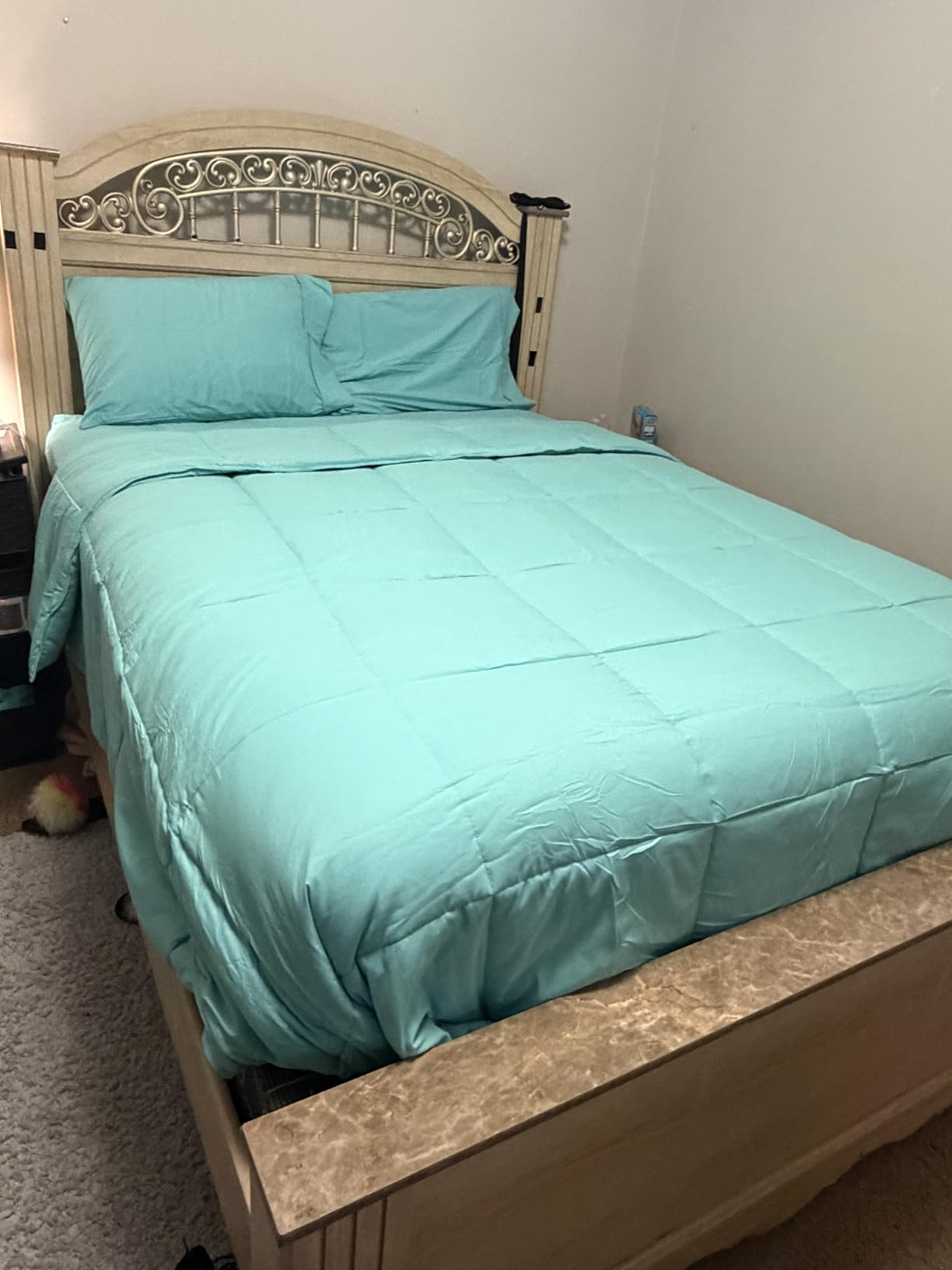 Bare Home Comforter Set - Twin Extra Long Size - Ultra-Soft - Goose Down Alternative - Premium 1800 Series - All Season Warmth (Twin/Twin XL, Grey) customer photo 2