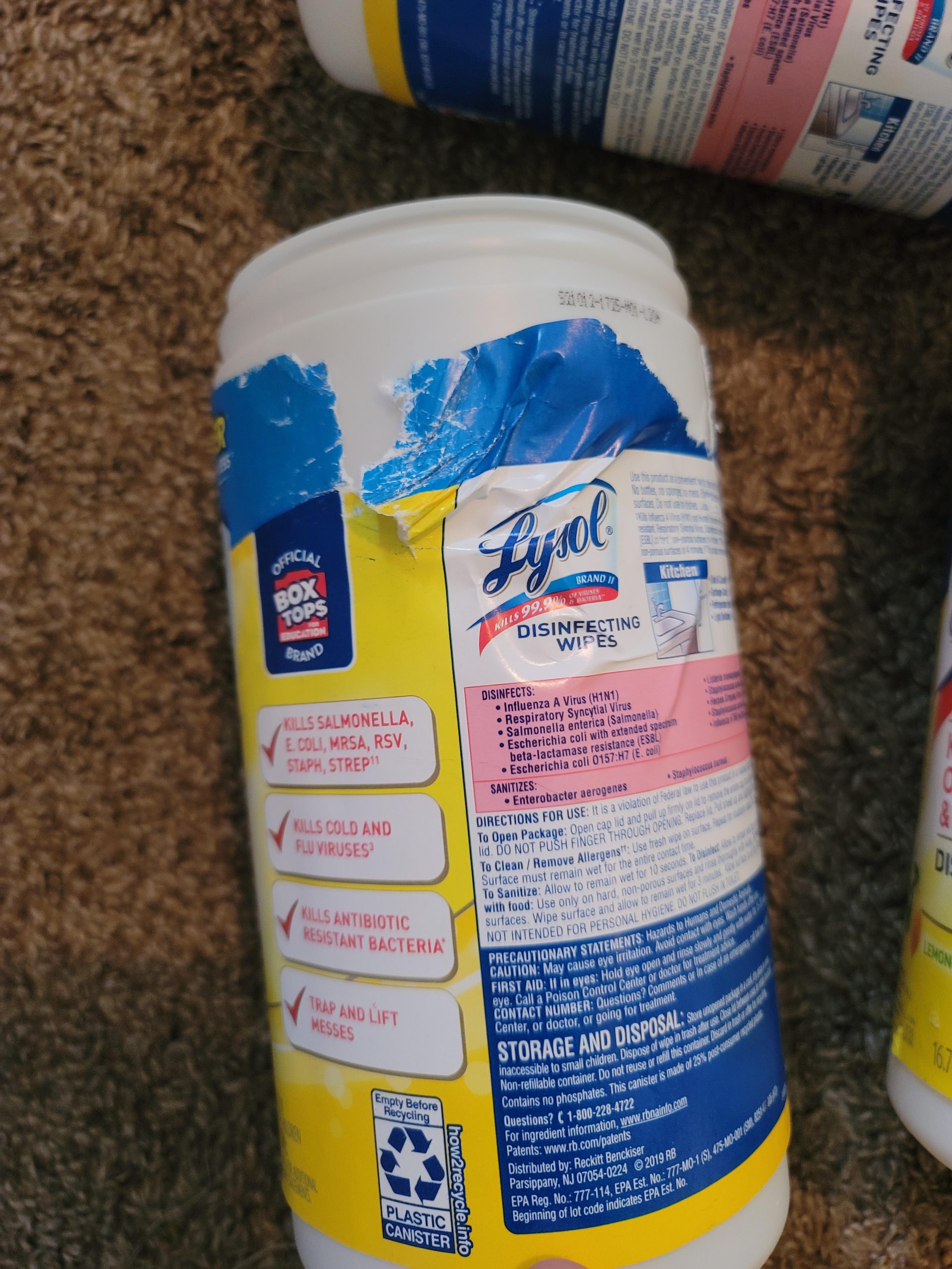Lysol Disinfecting Wipes, Multi-Surface Cleaner, Lemon, 80 ct. (4 Pack) | All Purpose Cleaner, Sanitizing, Deodorizing, Back To School Cleaning Supplies customer photo 2
