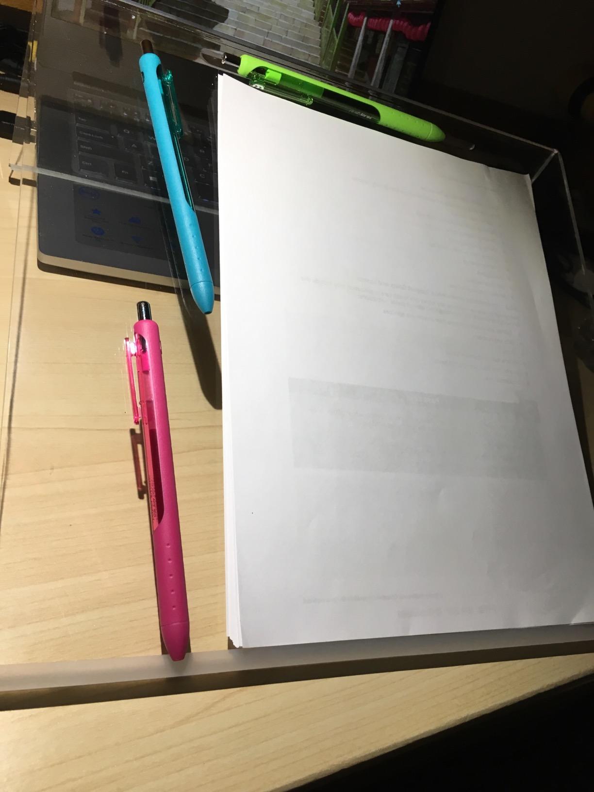 Playlearn Slant Board for Writing - Acrylic, Anti-Slip, Pen Holder - Extra Wide Writing Slope for Kids - Ergonomic customer photo 1