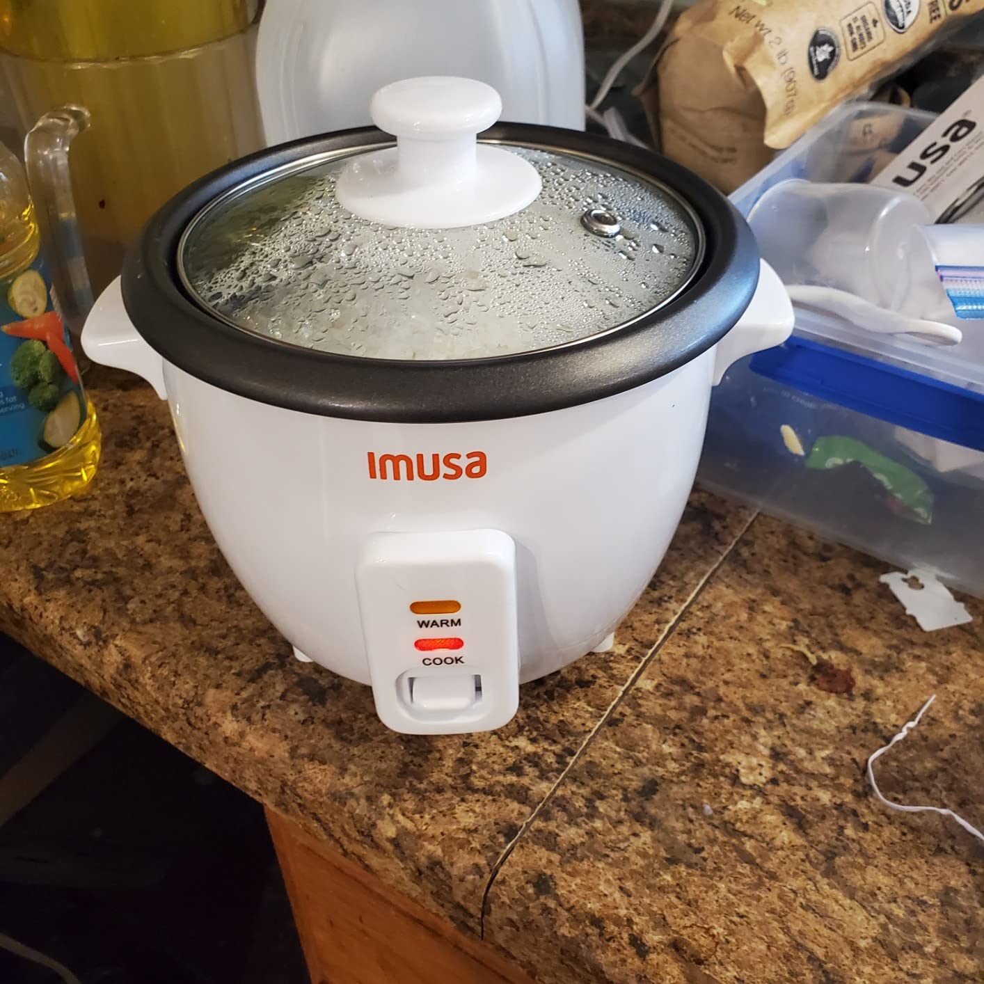 IMUSA 10 Cup Deluxe Stainless Steel Electric Rice Cooker with Steam Tray | Mirror-Polished Finish, Steam Tray Nonstick Pot, Ideal for Rice and Grains, Great for Large Family Dinners customer photo 1