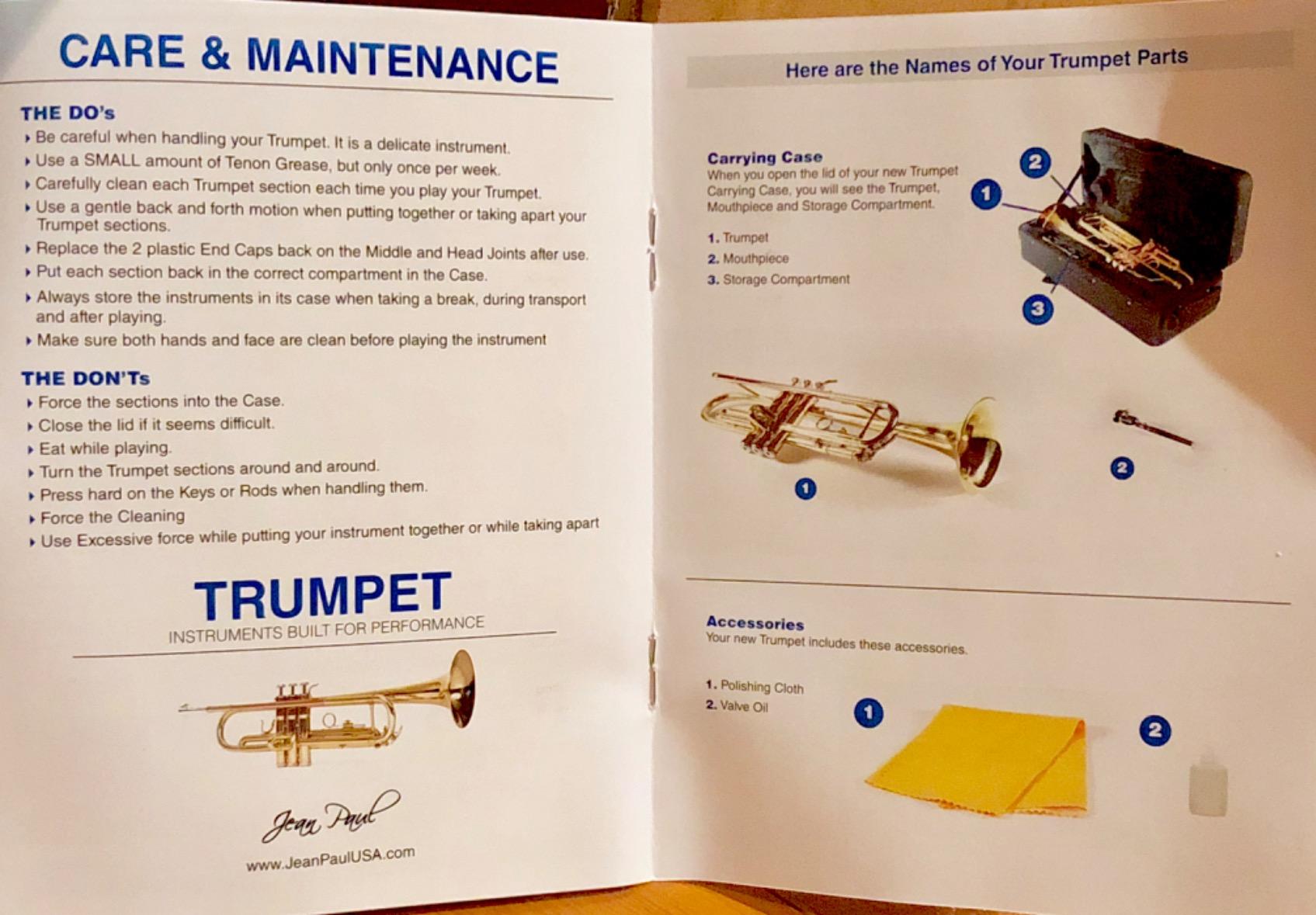 Jean Paul TR-430 Intermediate Bb Trumpet, Rose Brass Leadpipe customer photo 1