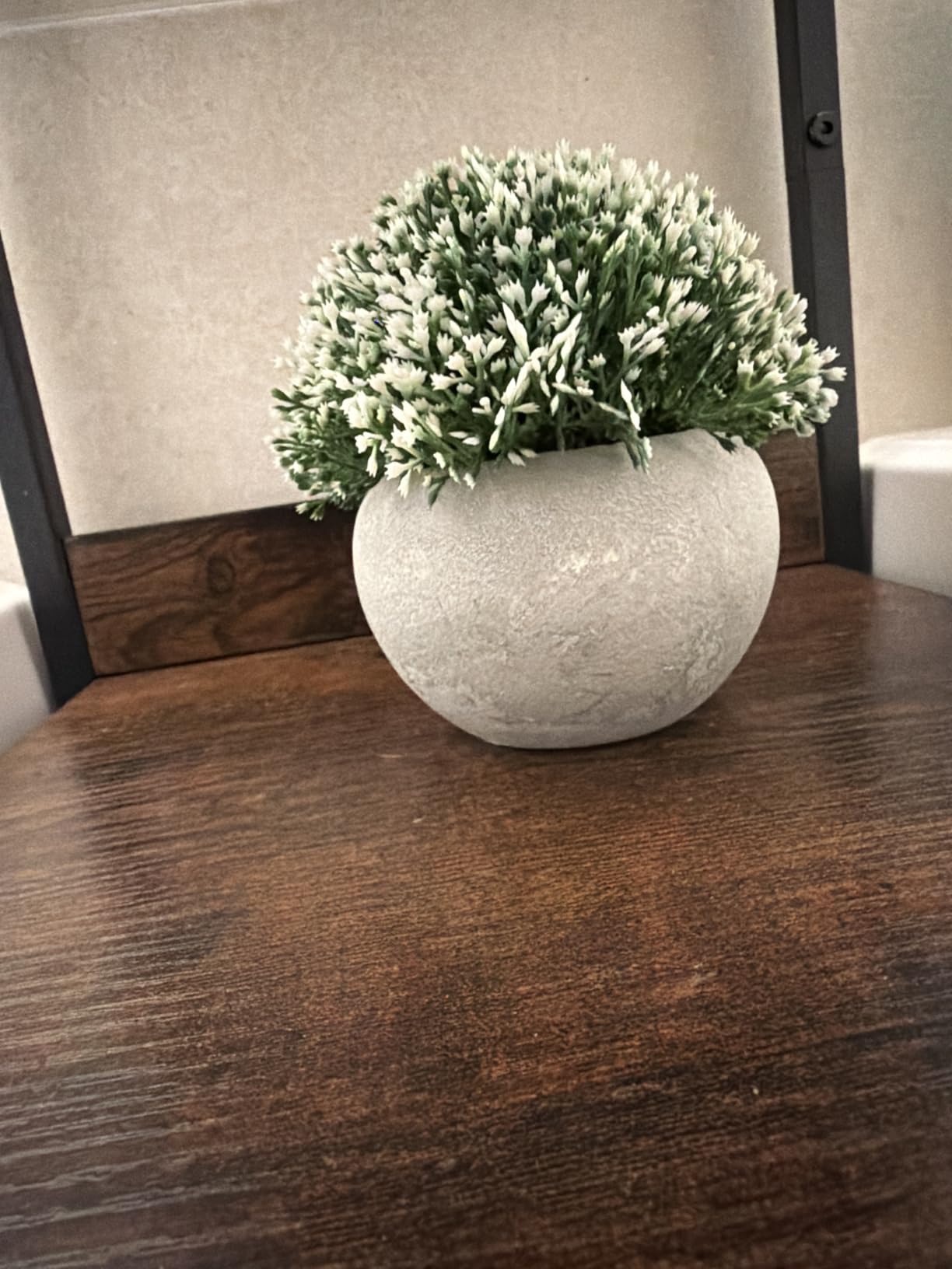 Velener Mini Sage Green Potted Boxwood Topiary Artificial Plants for Home Decor Indoor, Farmhouse House Plant Office Small Desk Shelf Apartment Coffee Bar Bathroom Decor Guest Room, Small Fake Plant customer photo 2