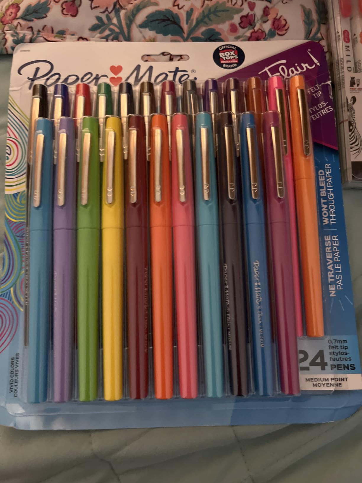 Paper Mate Flair Felt Tip Pens, Medium Point, Assorted Colors, 24 Count - Home, Office, Back to School, Teacher Supplies customer photo 1