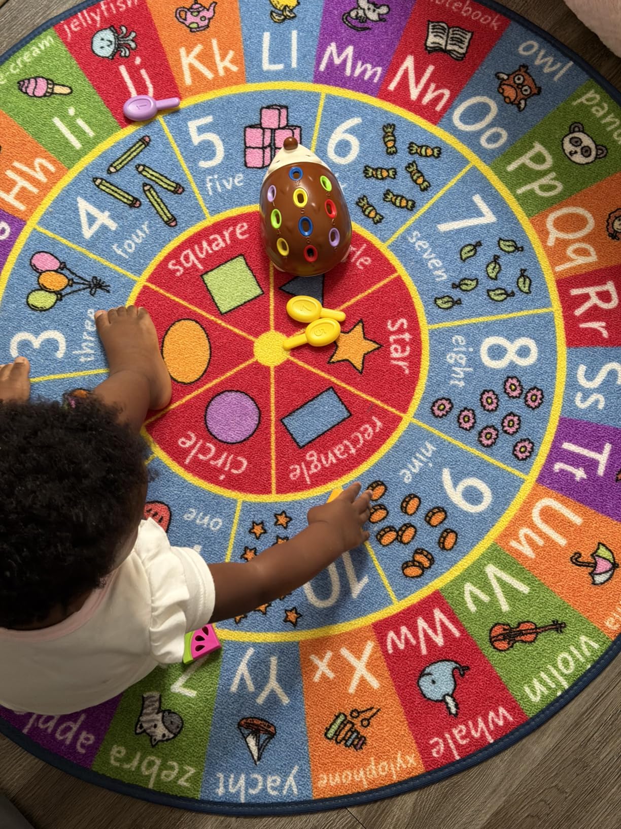 KC Cubs: Educational Rug: ABC Alphabet, Numbers & Shapes - 8x10' Playmat - Interactive Play, Activity Area Carpet, Bedroom-Classroom, Baby-Toddler-Kid customer photo 1