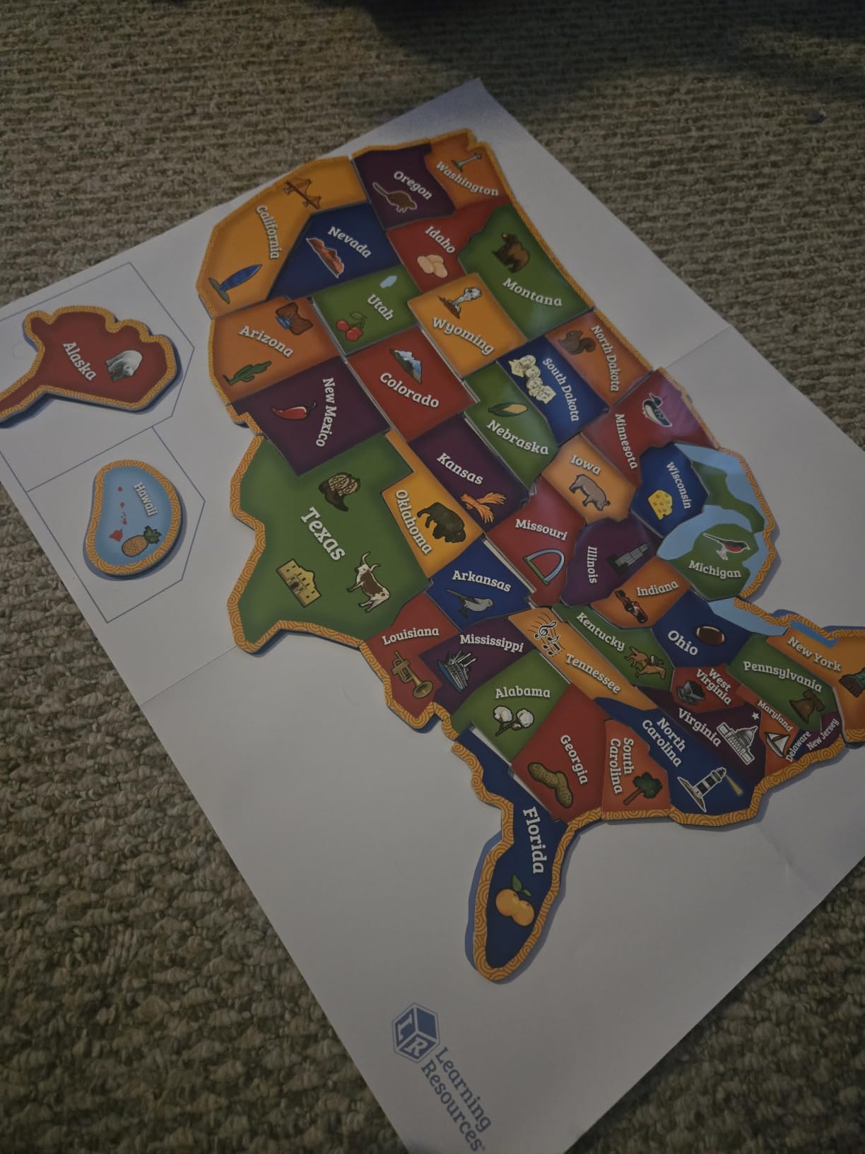 Learning Resources Magnetic U.S. Map Puzzle - Educational Map of the United States of America, Geography Matching Games, Kids Homeschool and Classroom Must Haves customer photo 1